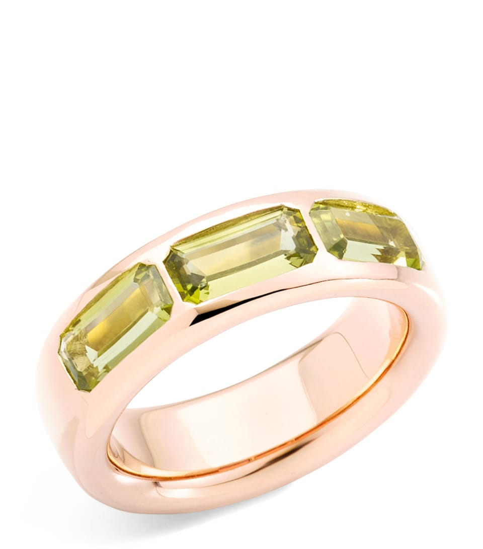 Rose Gold and Peridot Iconica Ring