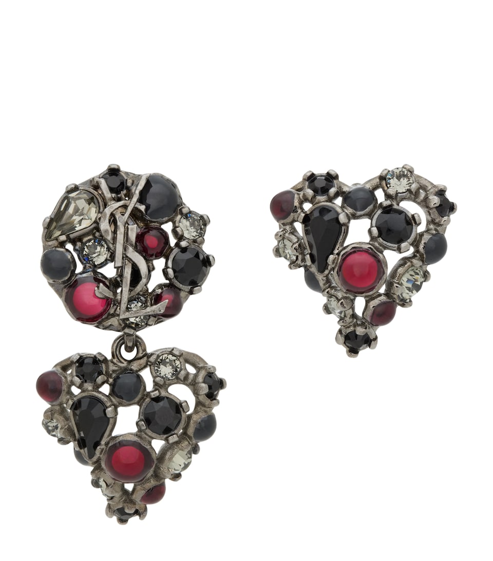Saint Laurent Embellished Cassandre Earrings