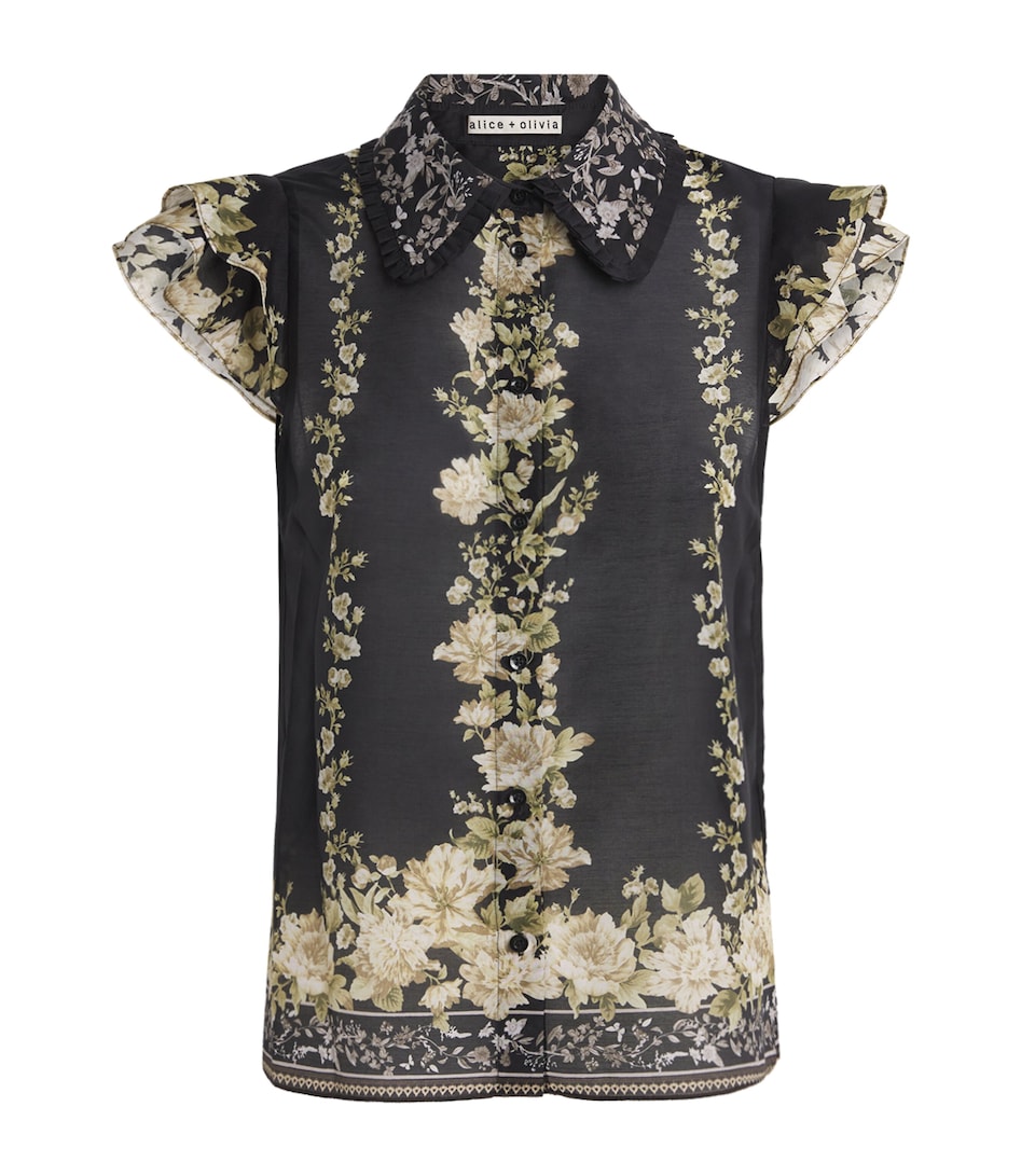 Cotton-Silk Floral Martel Blouse