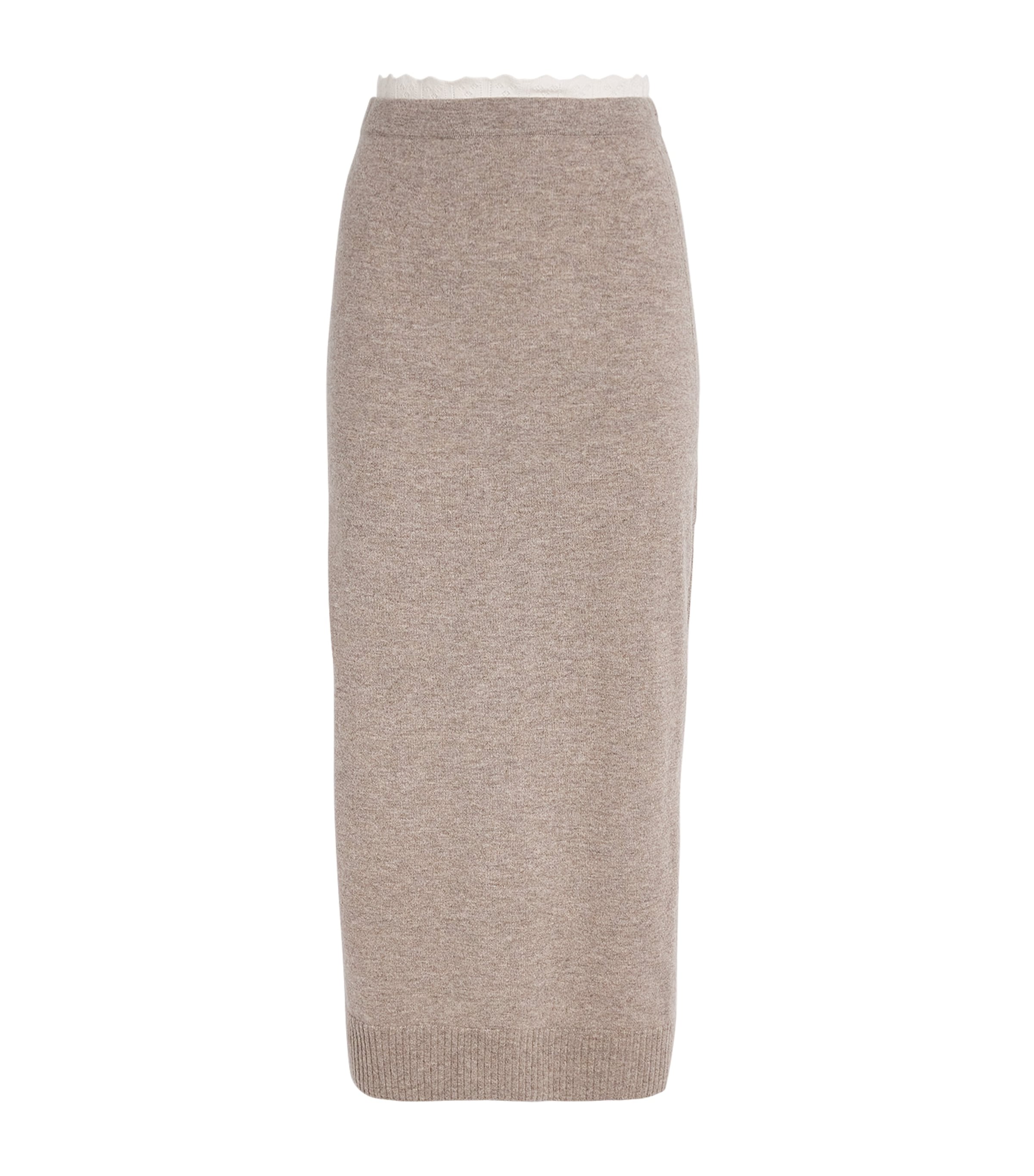 Wool-Cashmere Midi Skirt