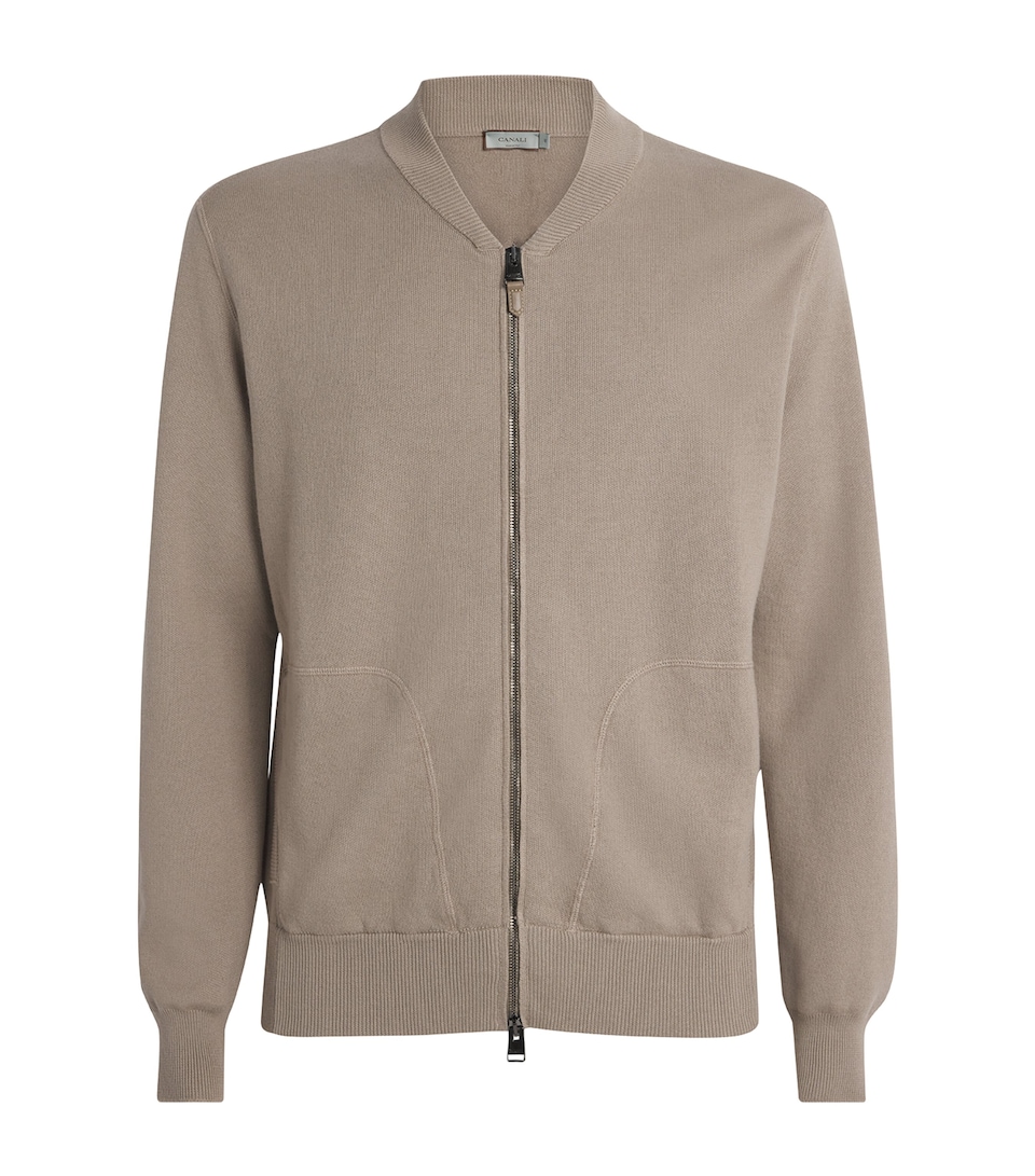 Cotton-Blend Zip-Up Sweatshirt