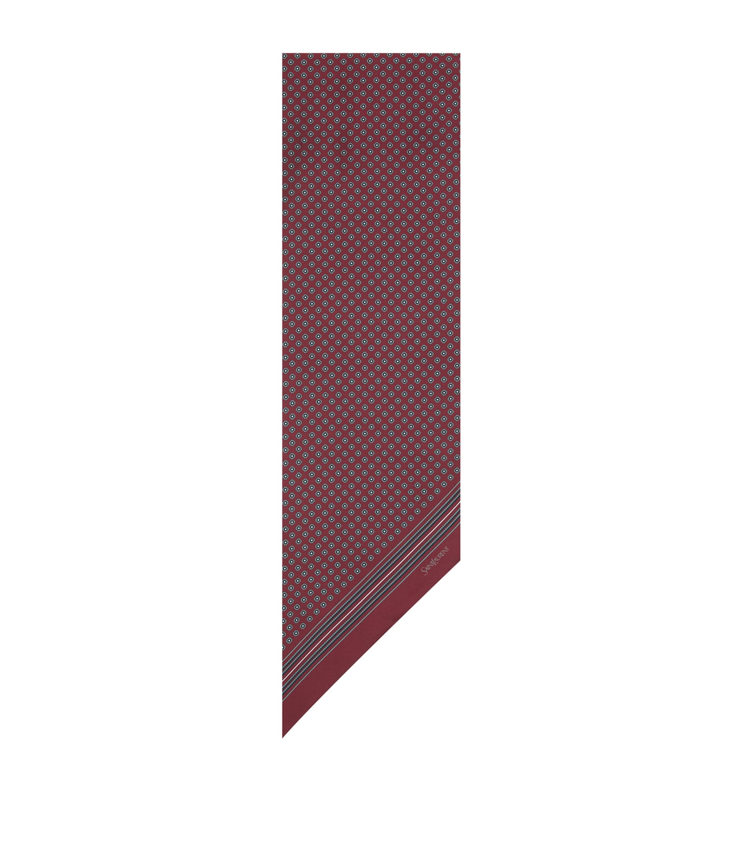 Saint Laurent Silk Geometric Print Cravat