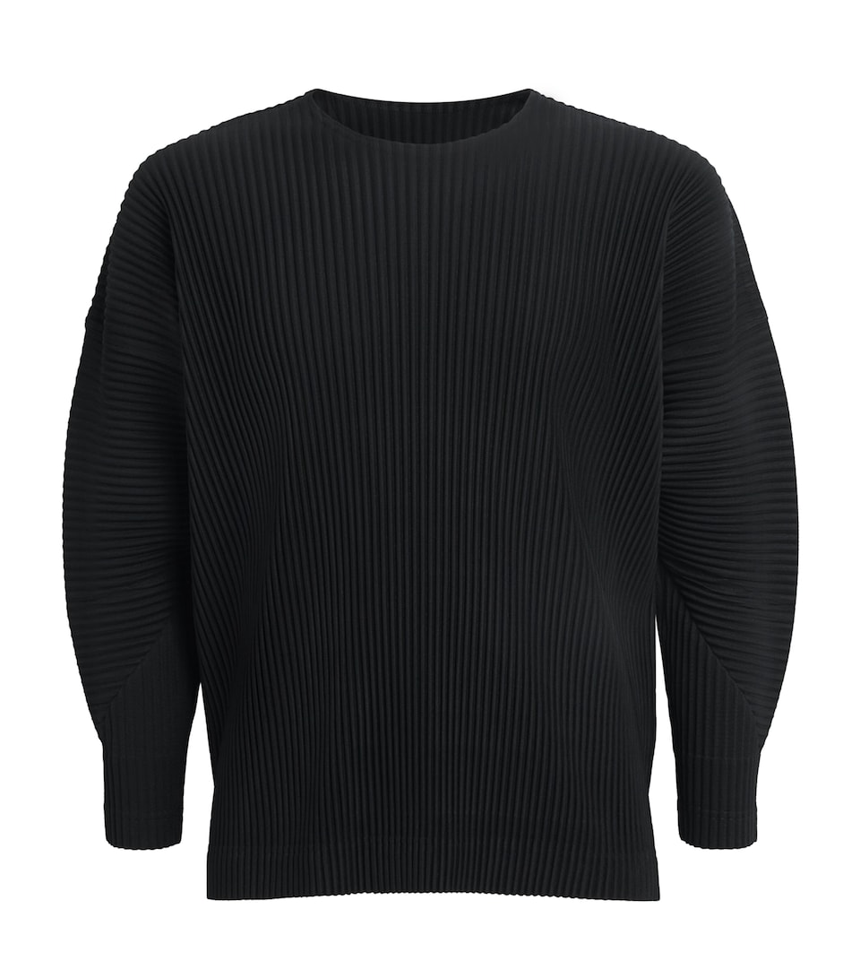 Pleated Long-Sleeve T-Shirt