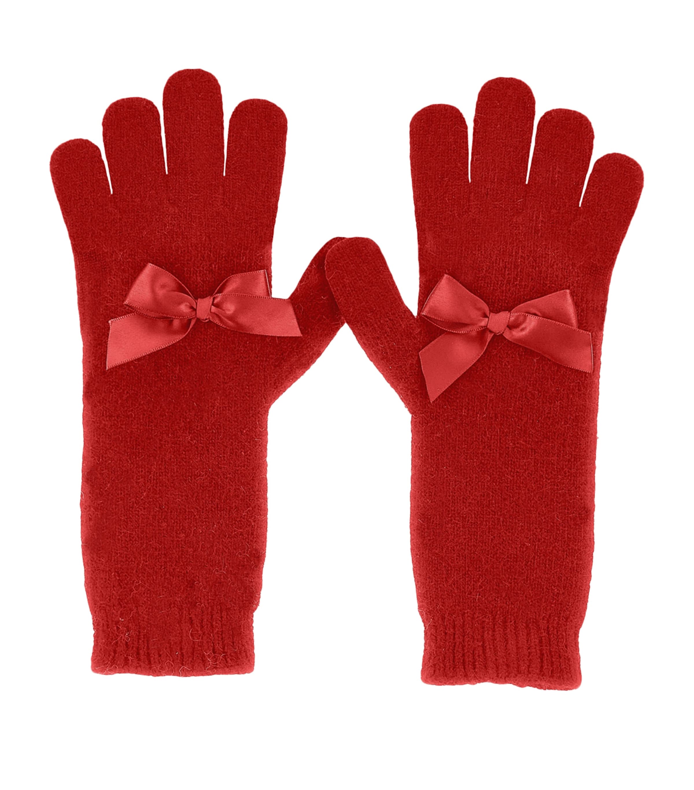 Bow Embellished Gloves
