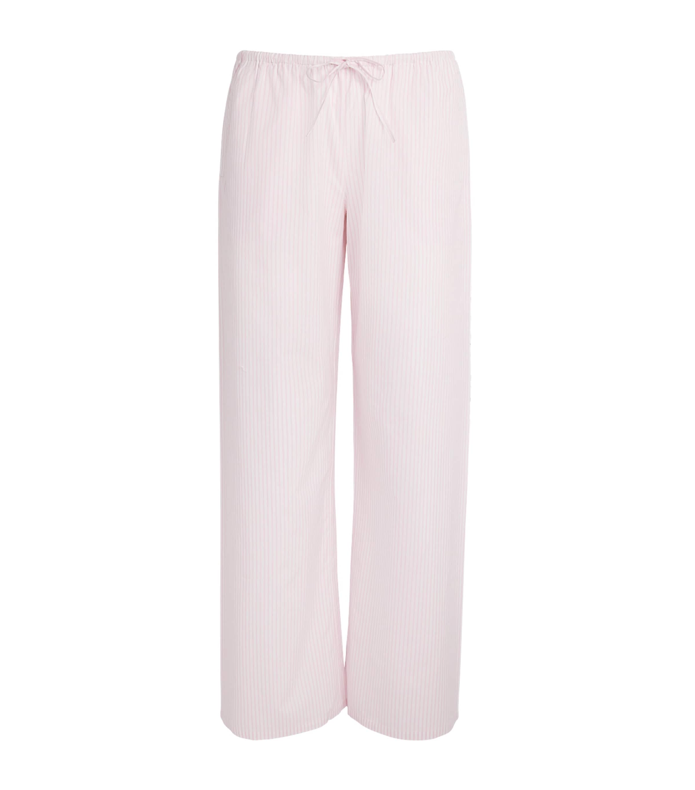 Suzie Kondi Womens Cotton Stripe Pan Trousers Blush Stripe