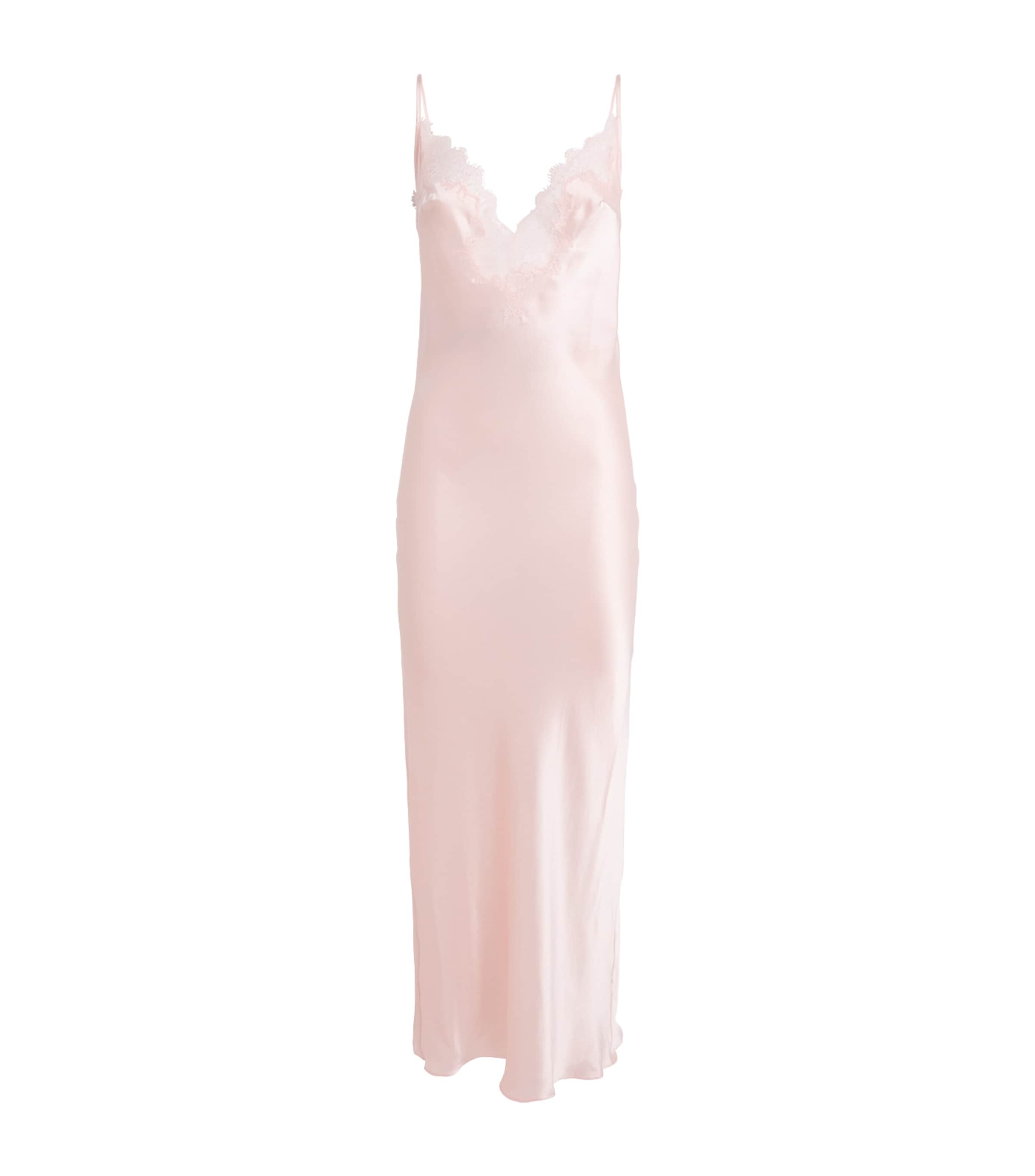 Gilda & Pearl Womens Silk In Dreams Slip Dress Petale