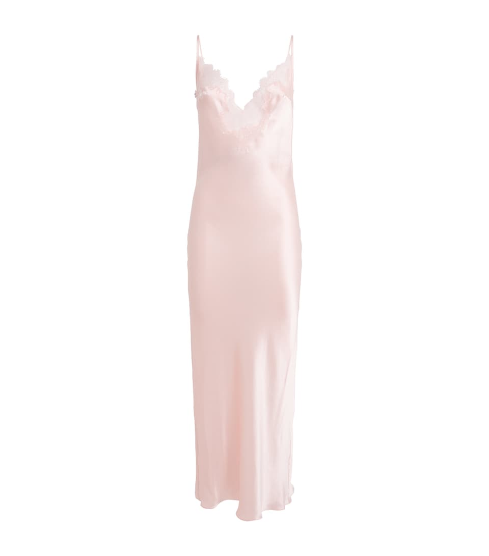 Gilda & Pearl Womens Silk In Dreams Slip Dress Petale