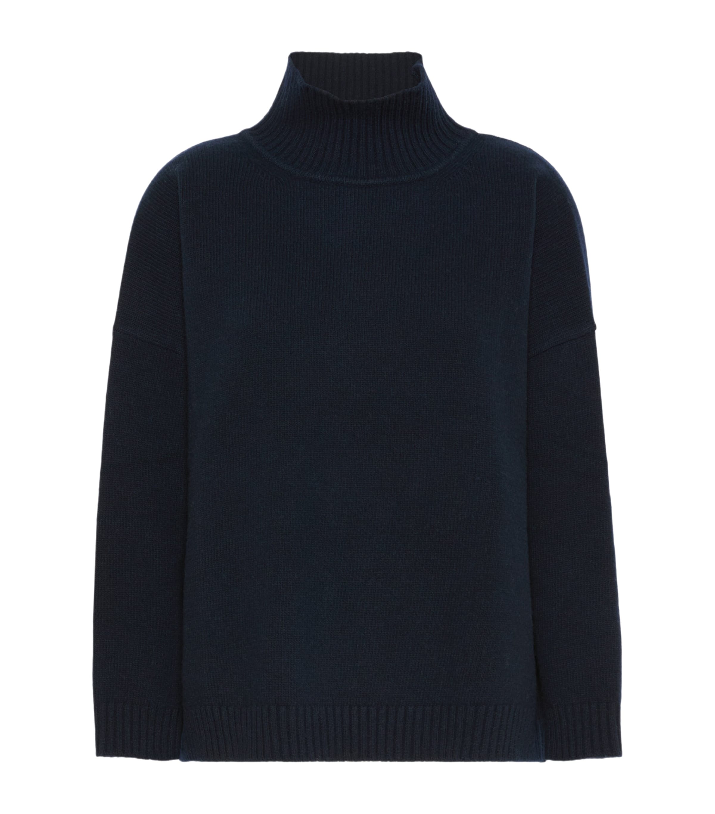Weekend Max Mara Womens Virgin Wool High-Neck Sweater Navy