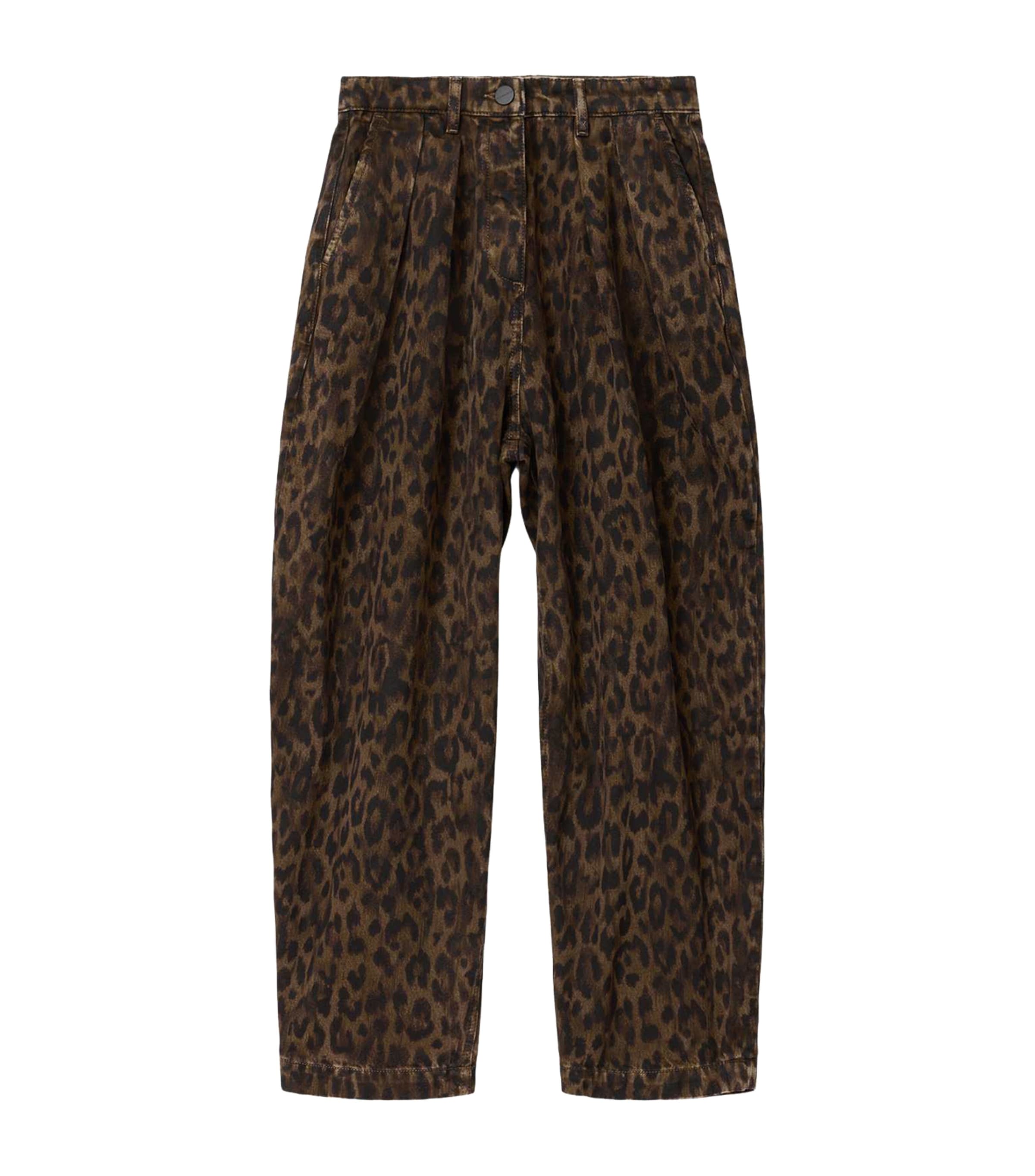 AllSaints Womens Becca High-Rise Barrel-Leg Jeans Leppo Brown