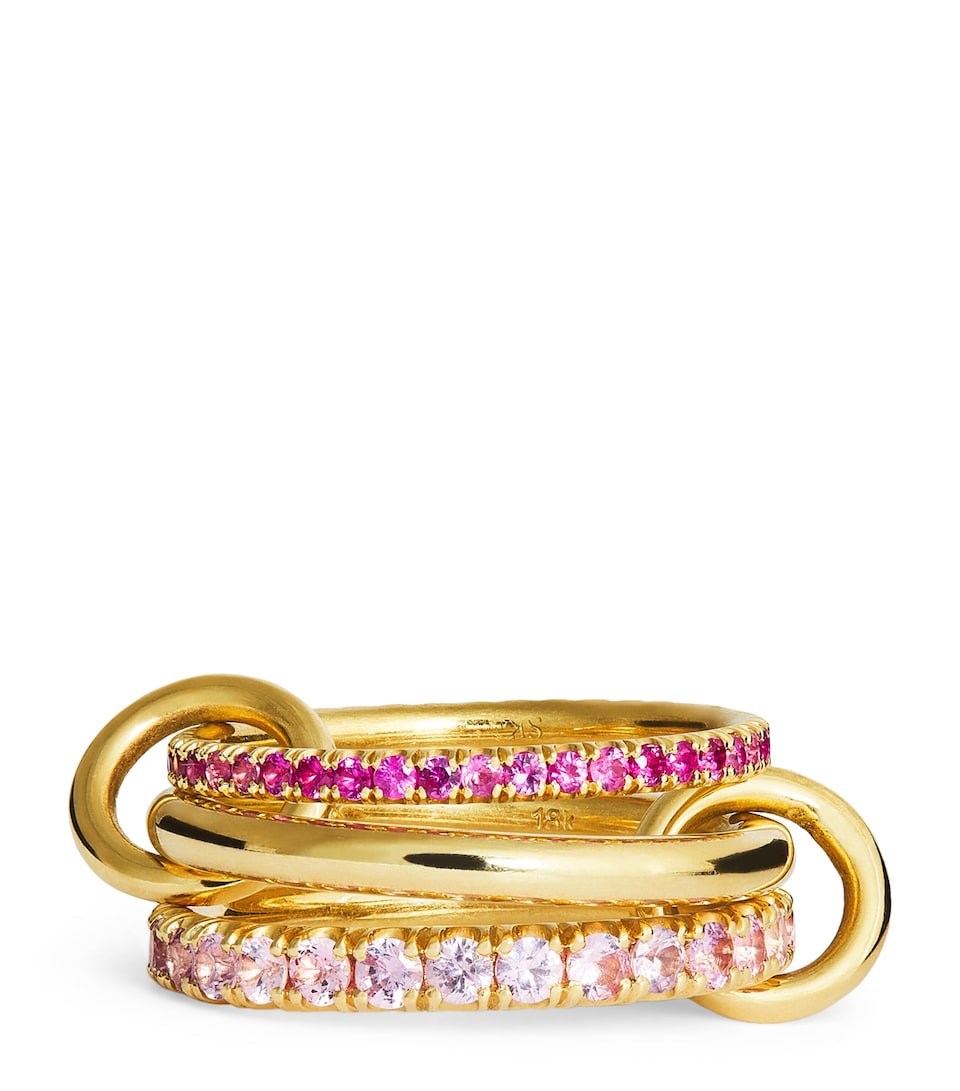 Yellow Gold and Pink Sapphire Norah Ring
