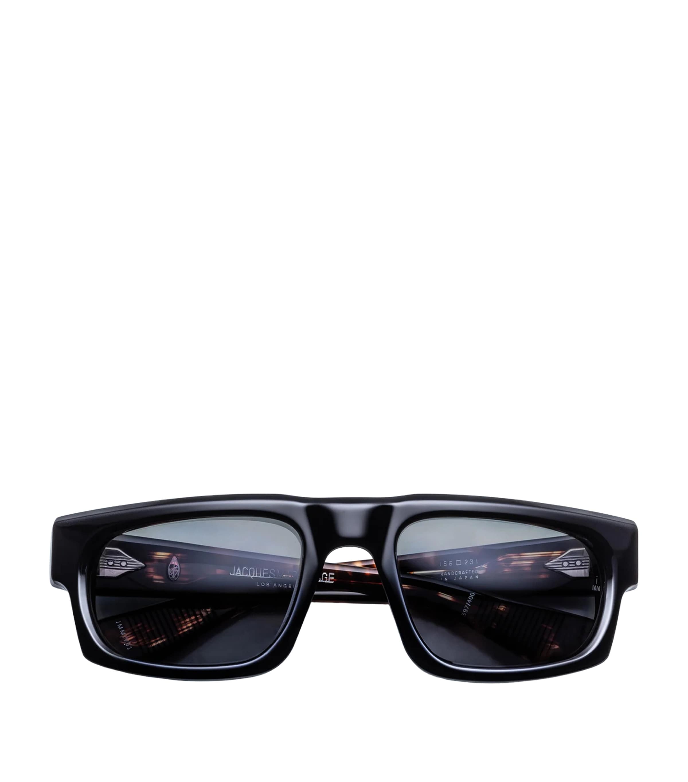 Jacques Marie Mage Louisville Rectangular Sunglasses Noir