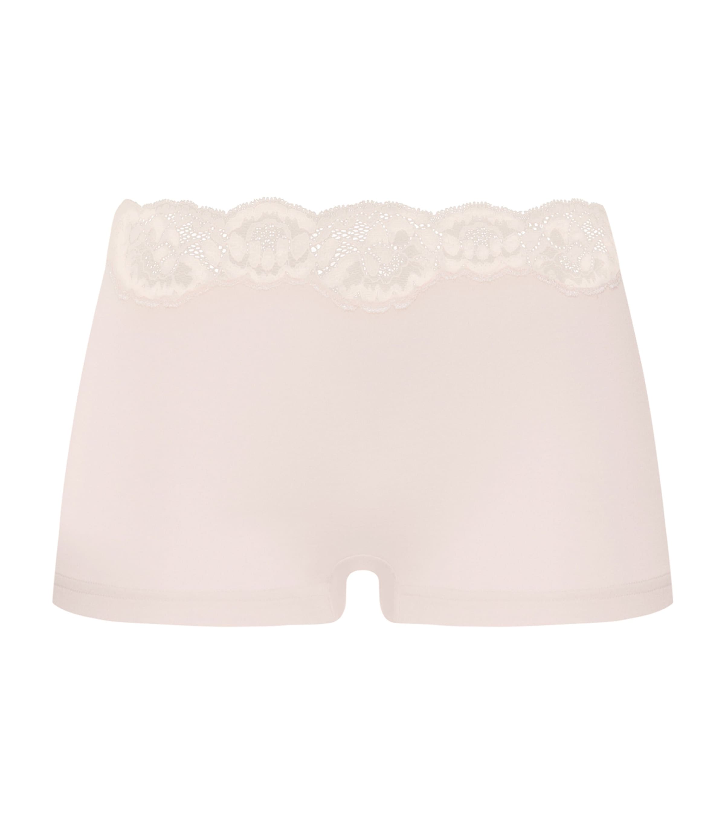 Hanro Womens Lace-Trim Dana Boy Shorts Moonlight