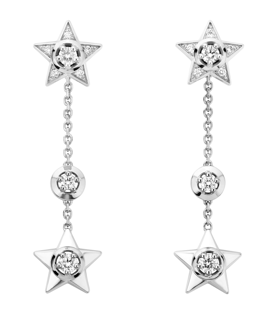 White Gold and Diamond Comète 1932 Transformable Earrings