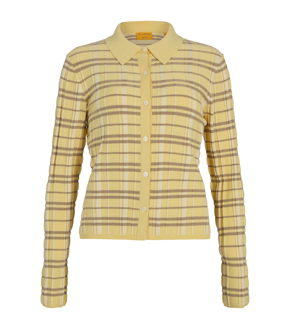Silk-Linen Plaid Elle Shirt