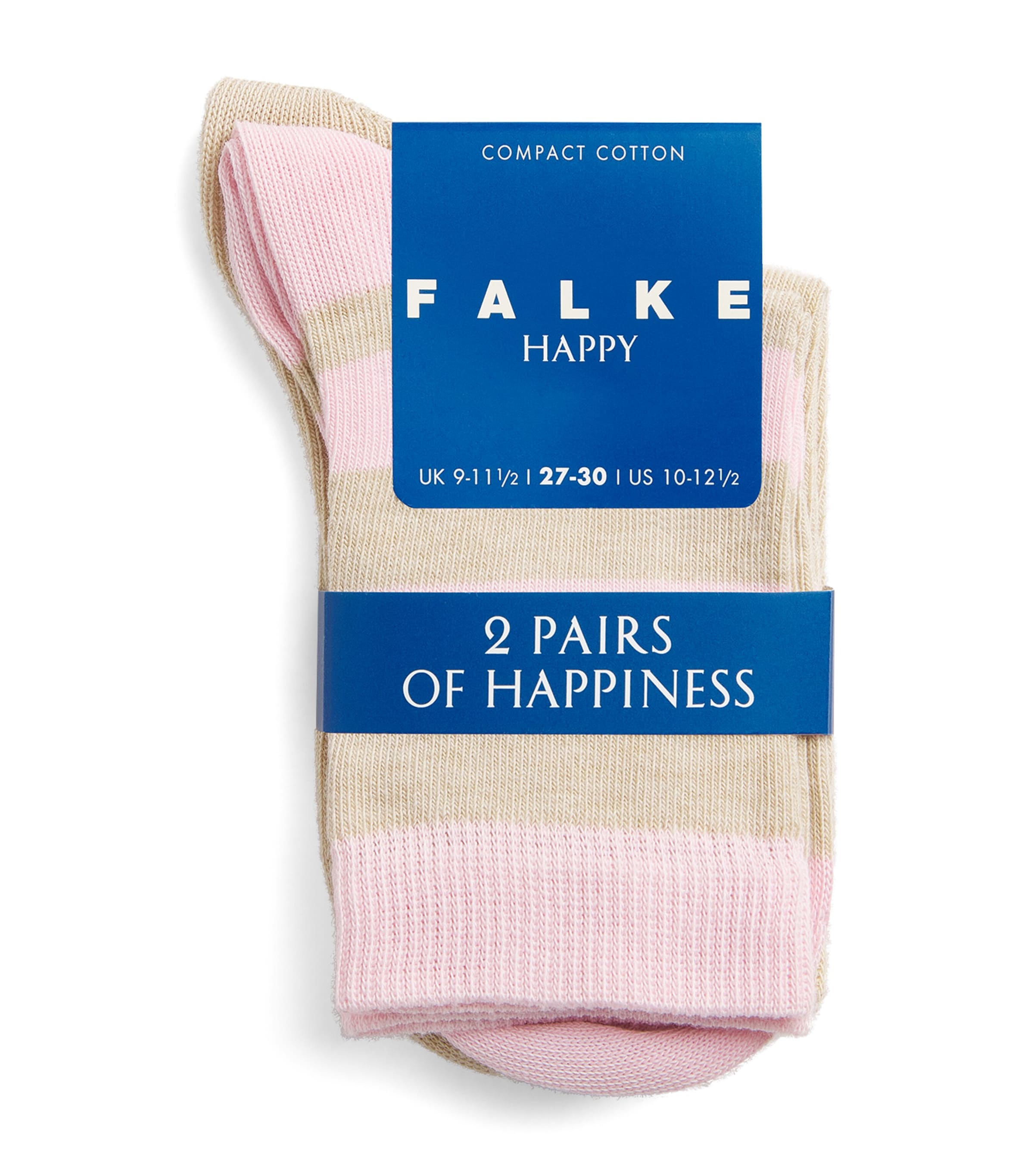 Cotton-Blend Happy Stripe Socks (Pack of 2)