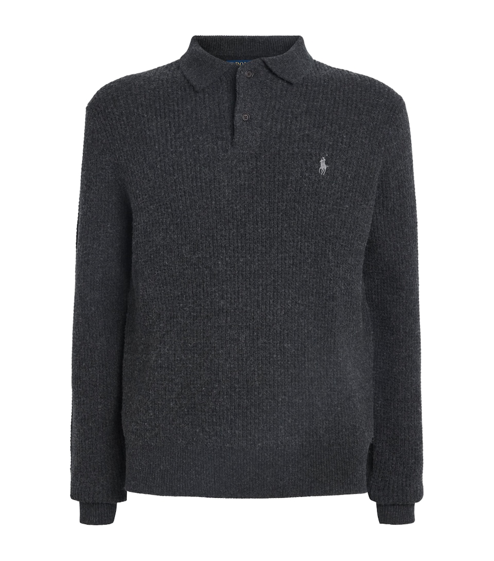 Wool-Cotton Polo Sweater
