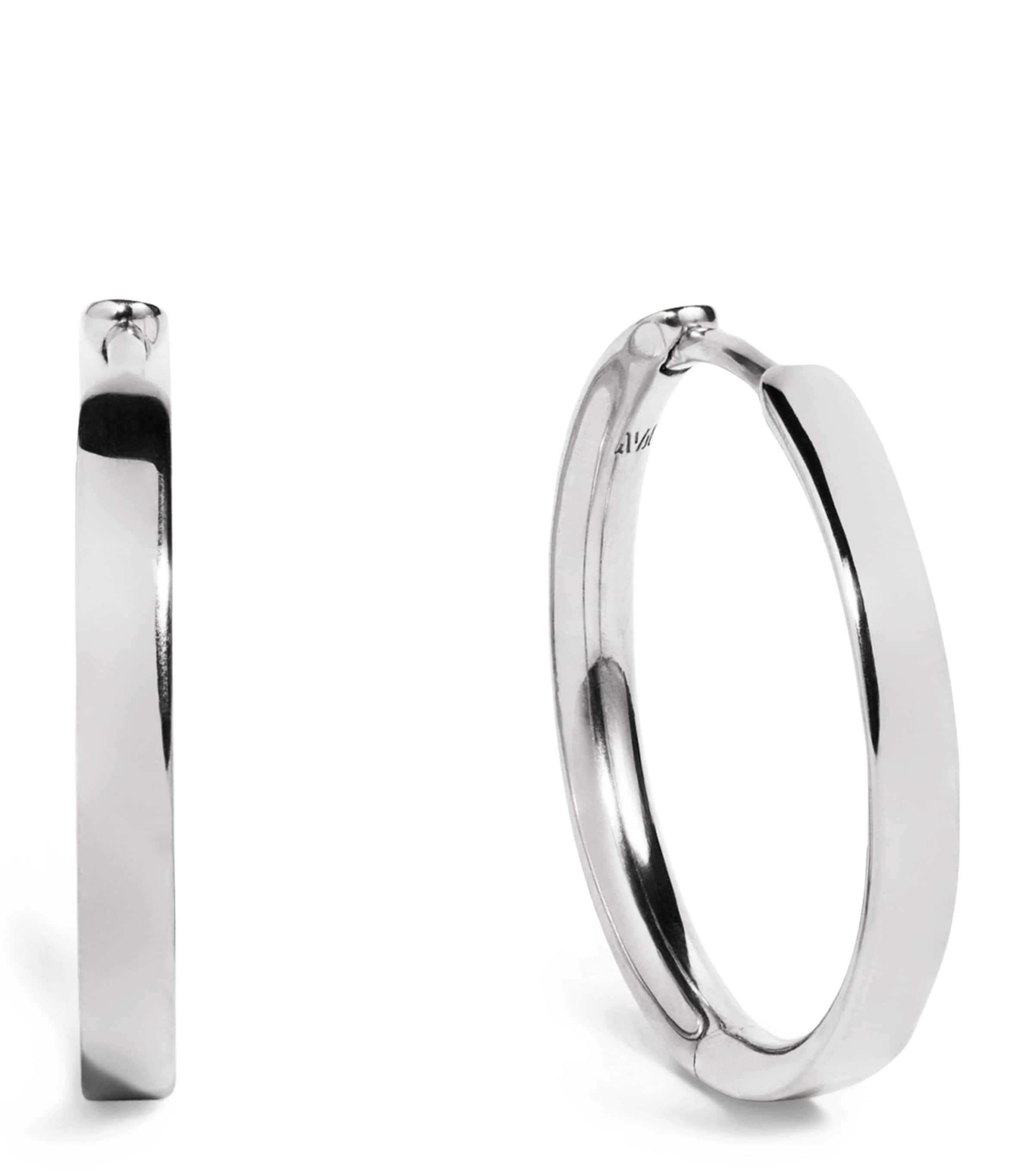 Monica Vinader Small Sterling Silver Hoop Earrings Silver