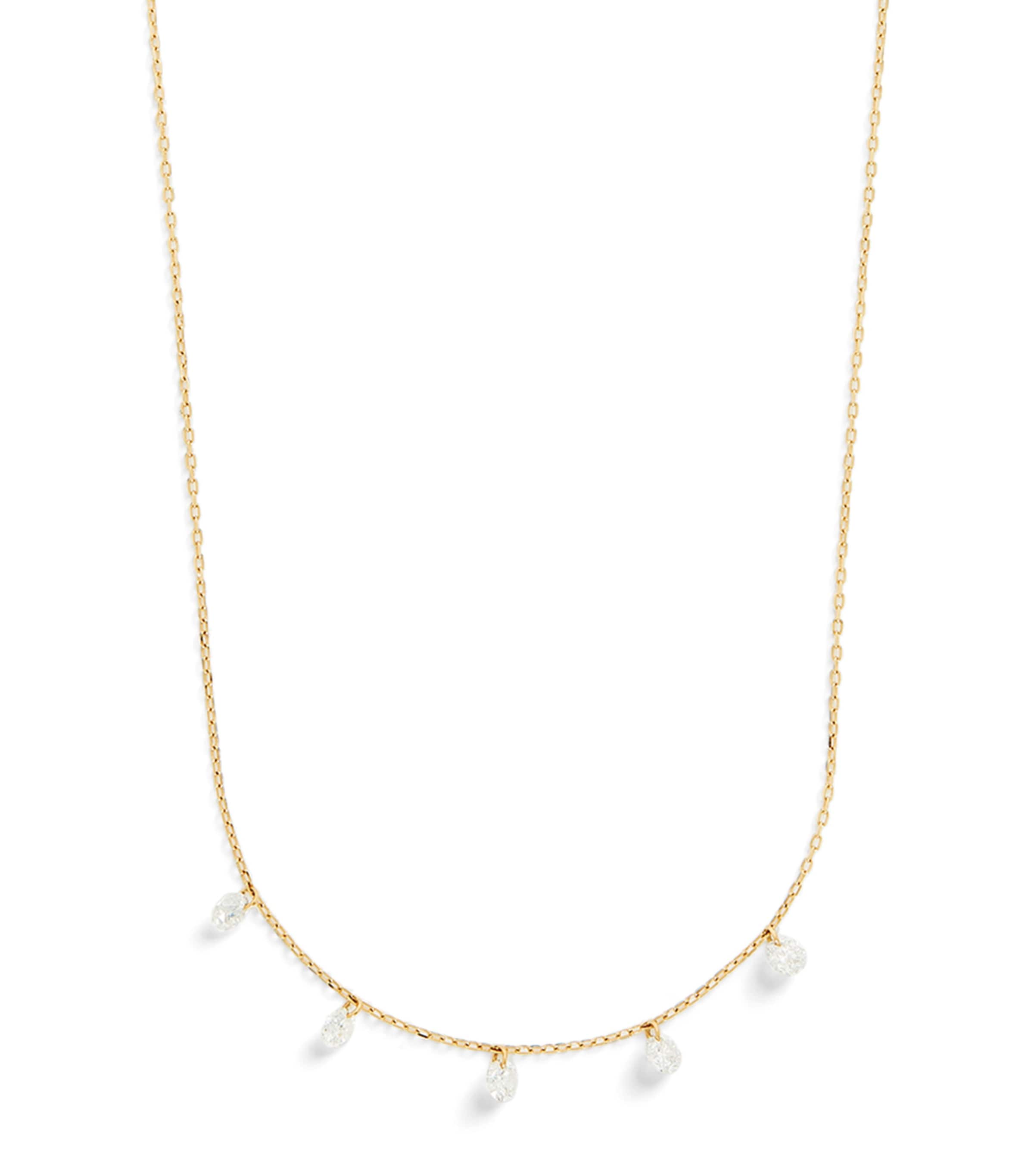Persée Yellow Gold and Diamond 5-Stone Danaé Necklace Gold