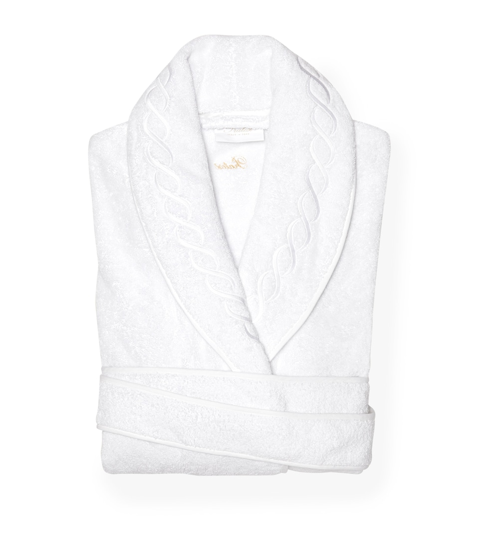 Pratesi Cotton Treccia Bathrobe (Small) White/white