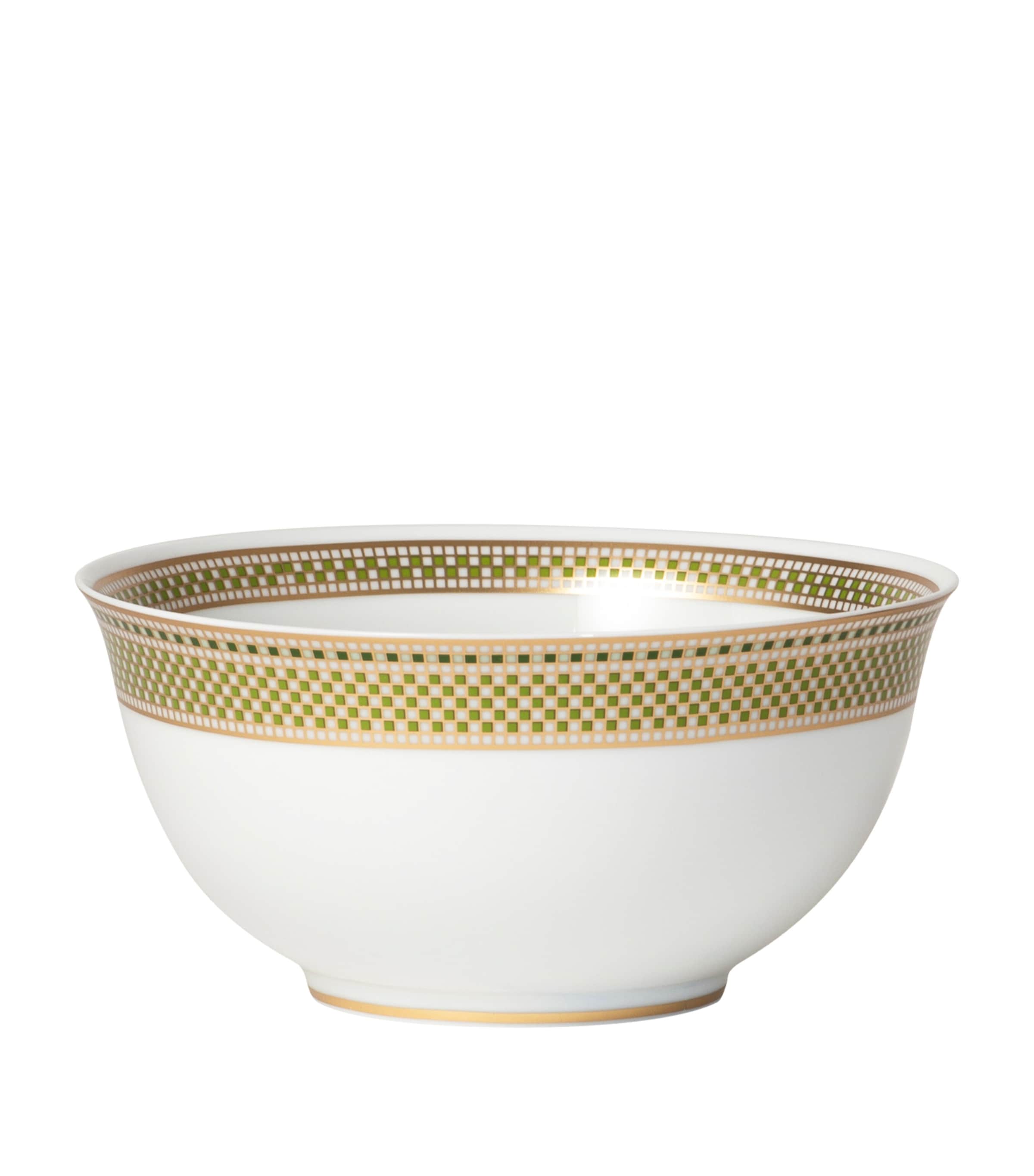 Bernardaud Porcelain Augusta Noodle Bowl (17cm) Or Et Vert
