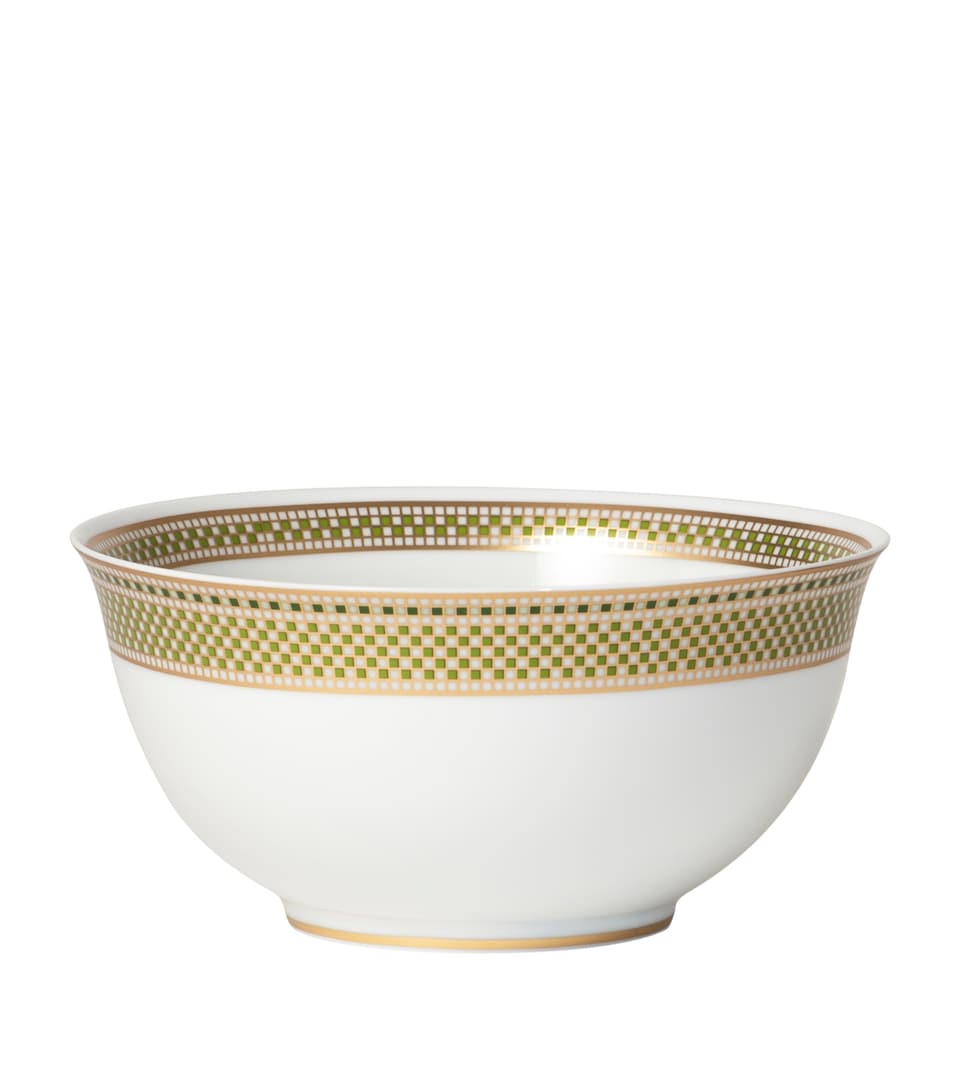 Bernardaud Porcelain Augusta Noodle Bowl (17cm) Or Et Vert