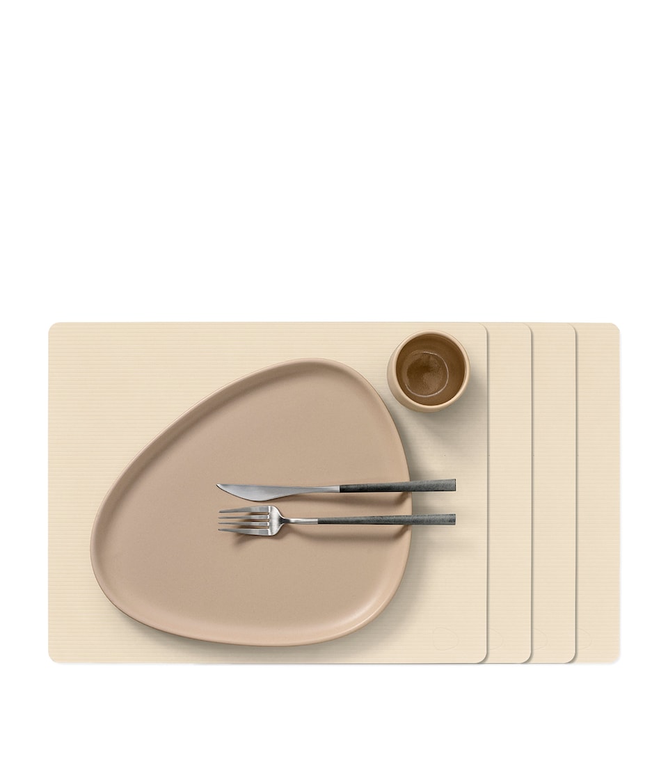 LIND DNA Large Square Corduroy Placemat (Set of 4) Vanilla