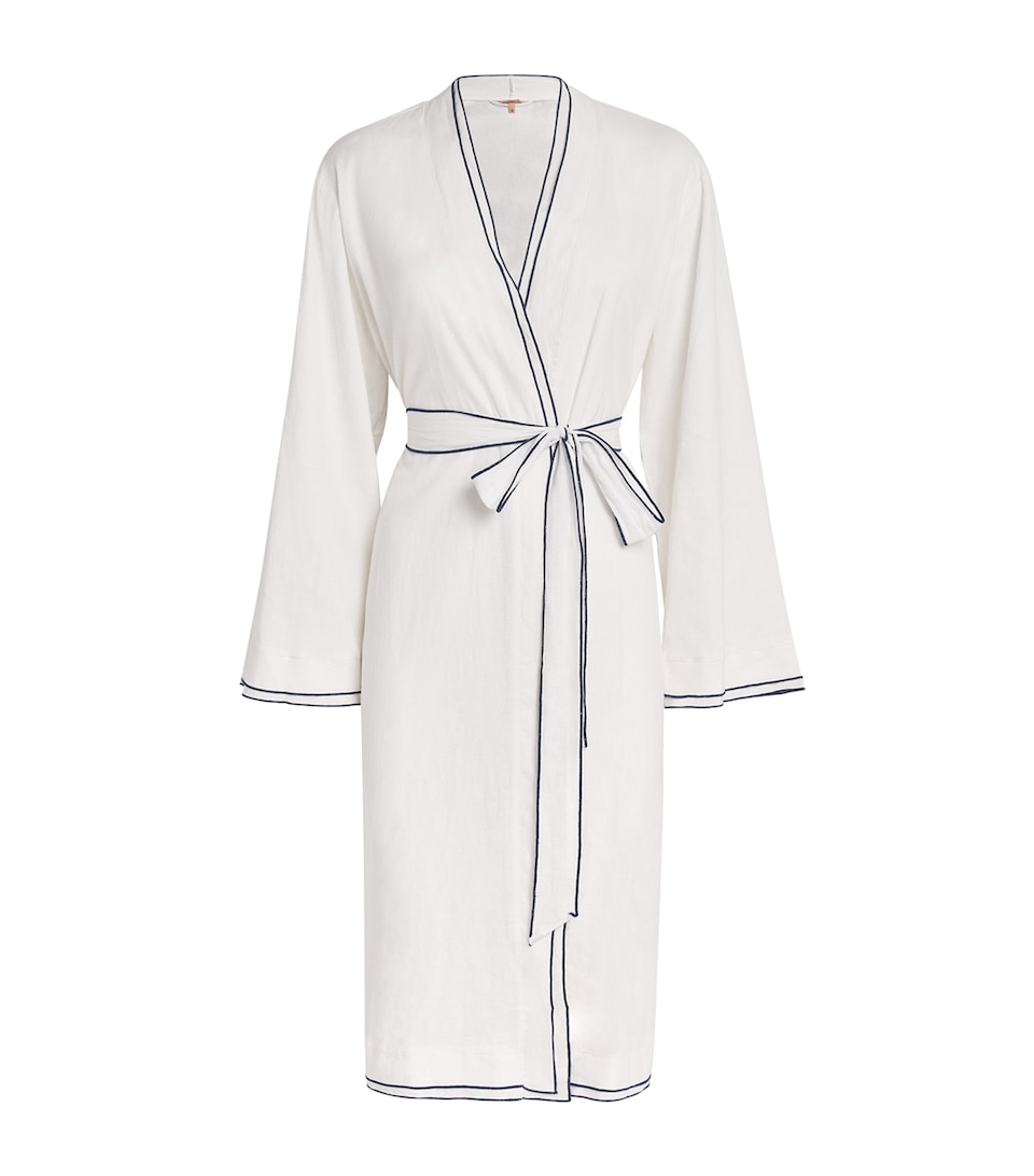 Linen-Blend Robe