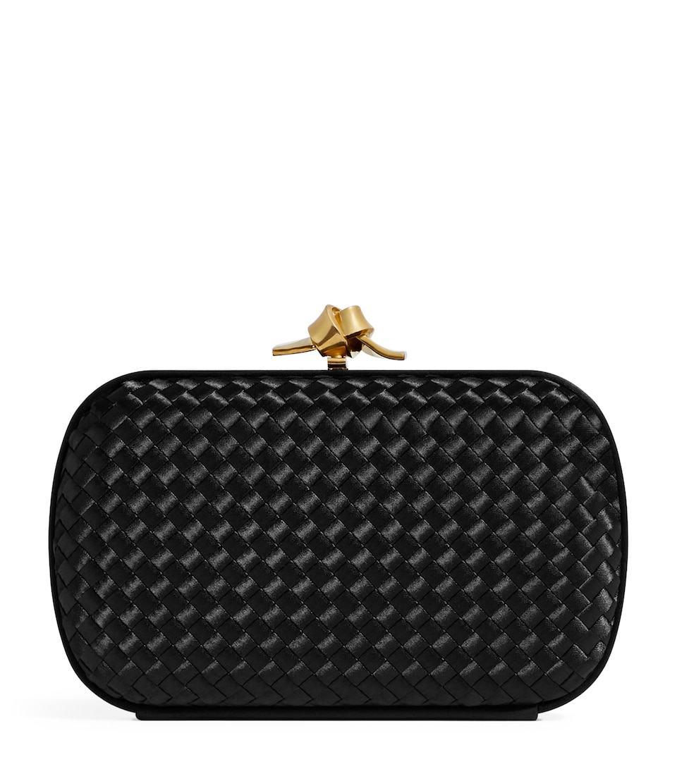 Bottega Veneta Satin Knot Minaudiere Clutch Bag
