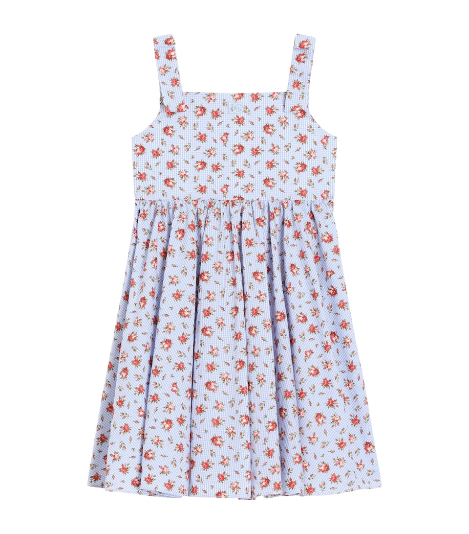 Dolce&Gabbana Kids Cotton Rose-Print Dress (8-12+ Years) Roselline F.ce