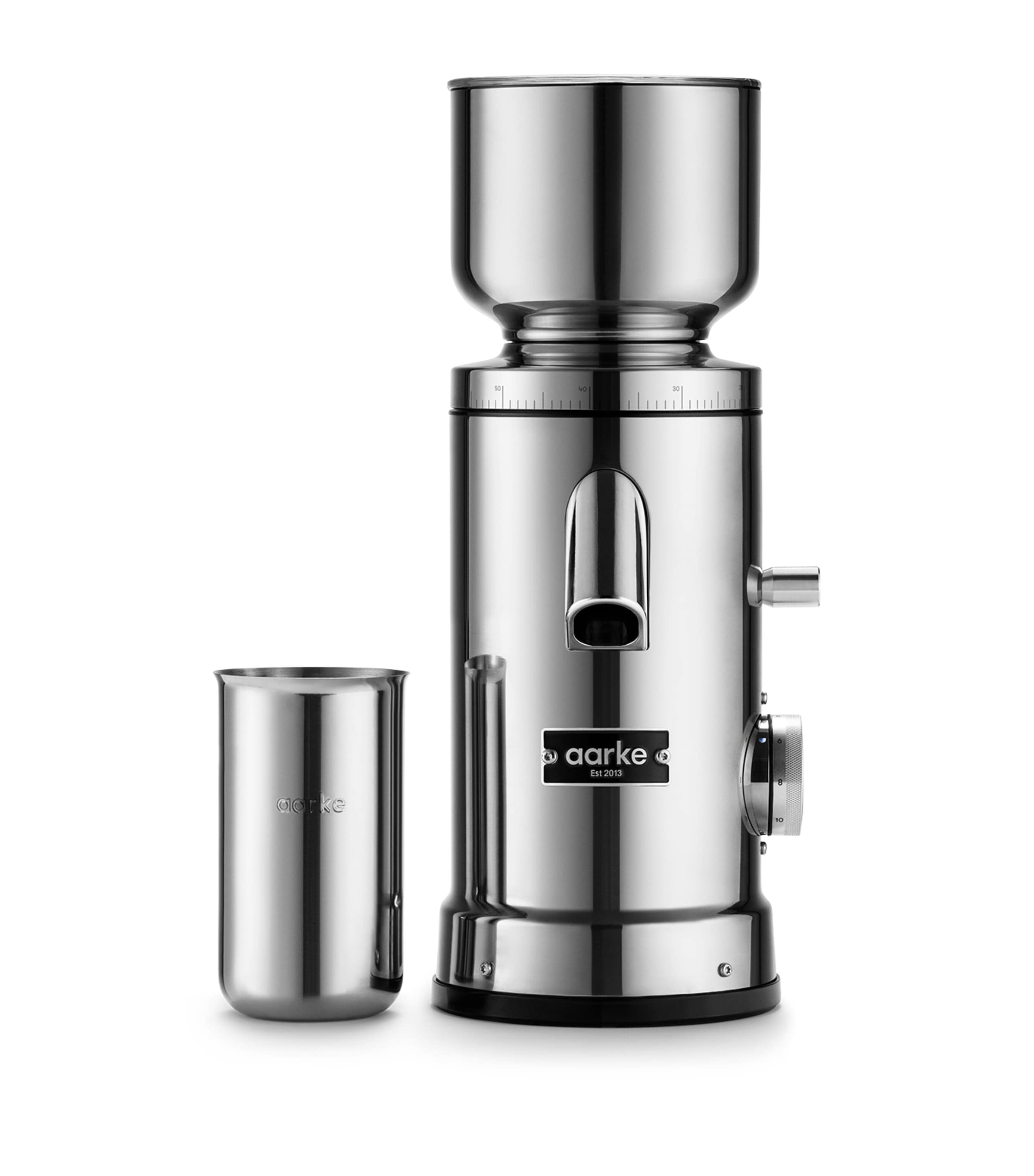 AARKE Stainless Steel Flat Burr Coffee Grinder Steel