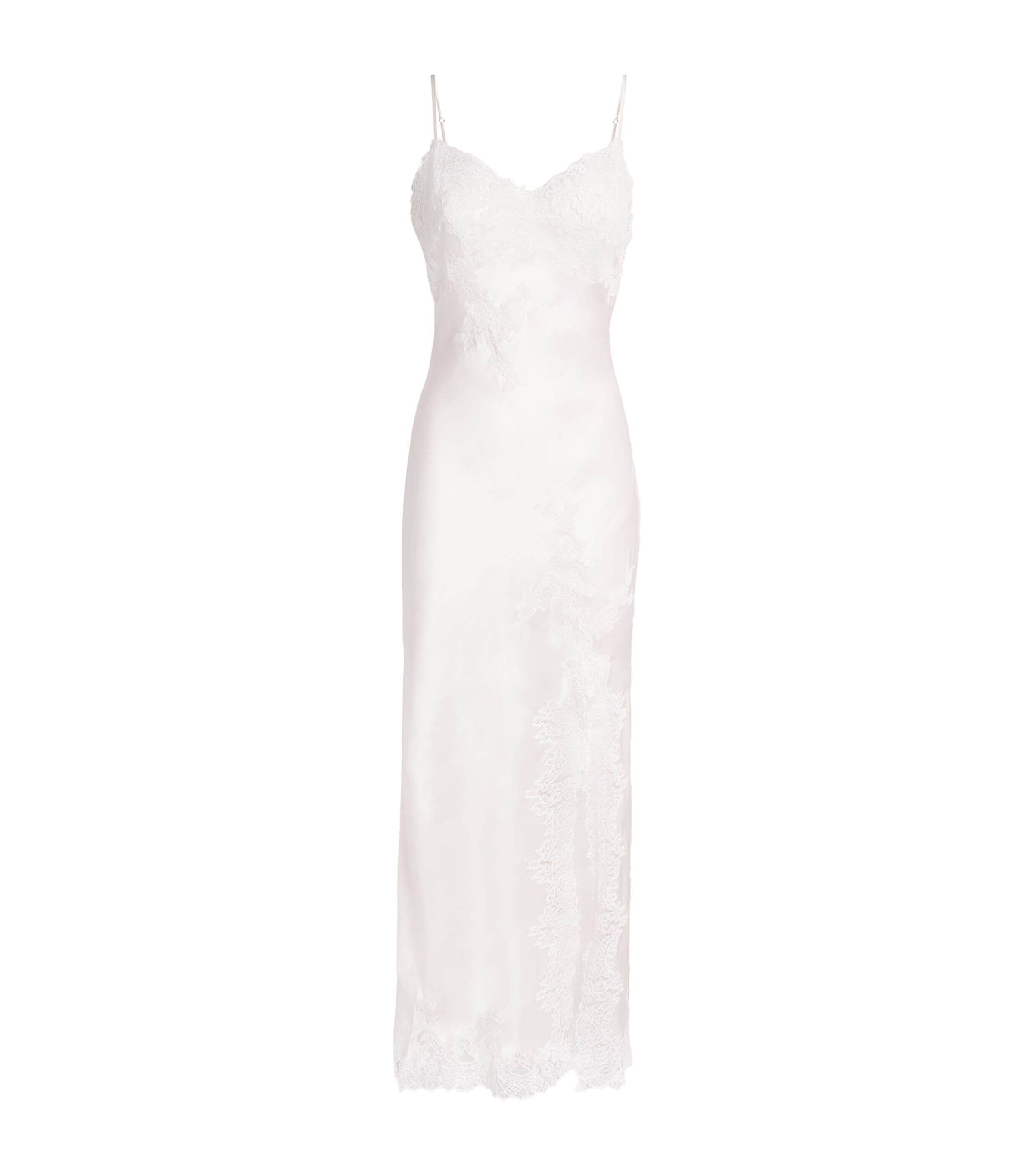Rosamosario Womens Silk Fatima the Bride Slip Dress White