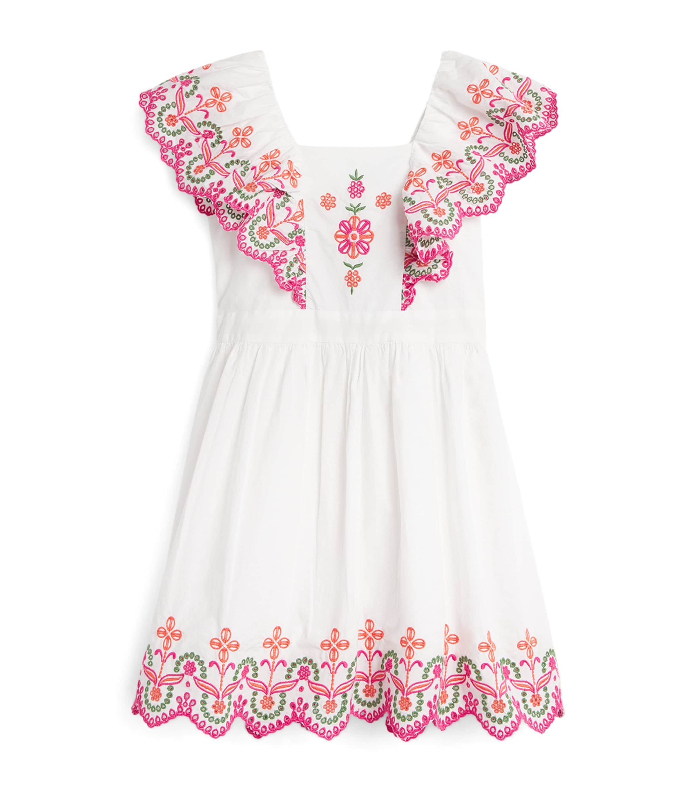 Cotton Lace-Trim Dress (2-12 Years)