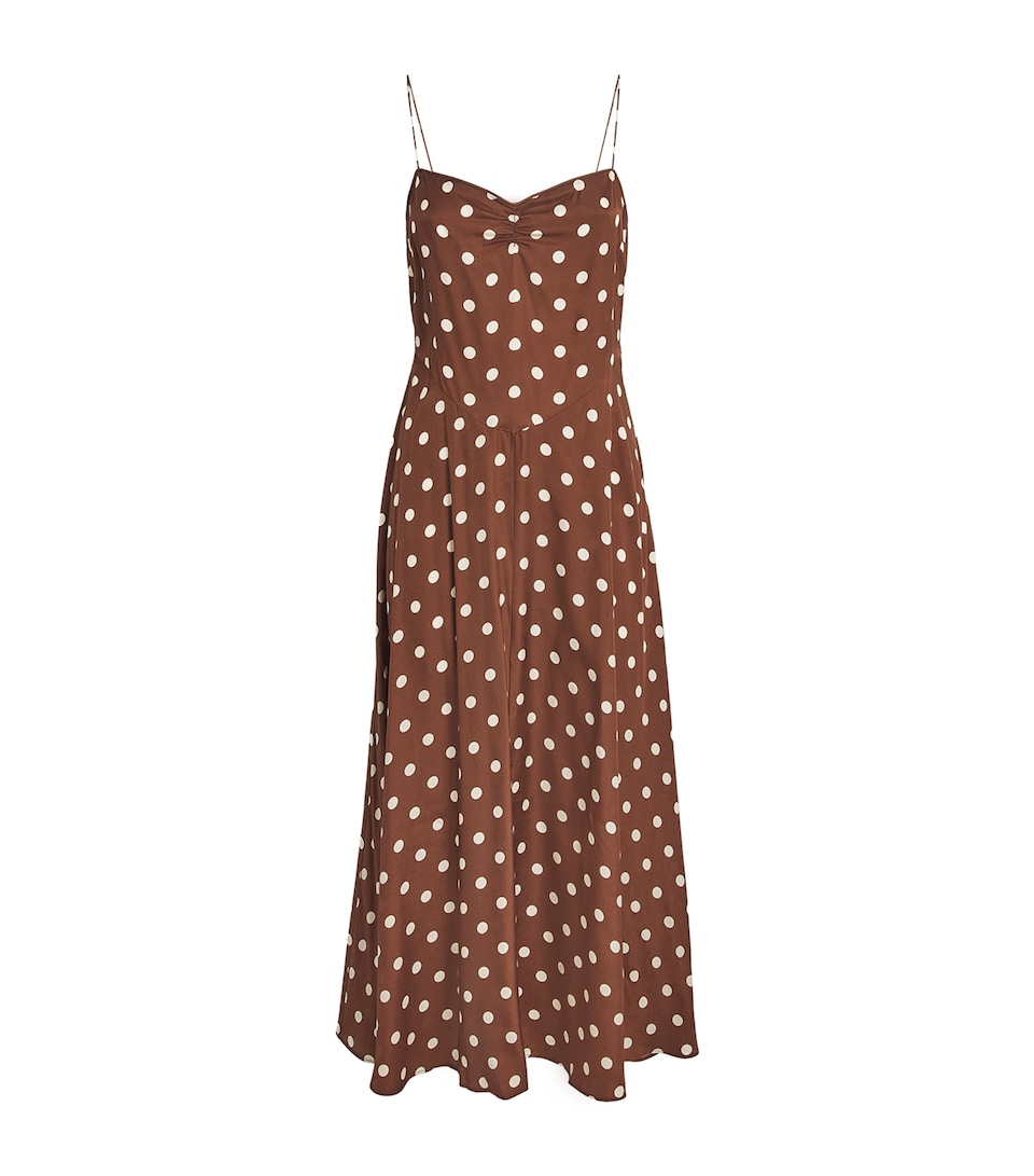 Silk-Blend Satin Lorraine Midi Dress