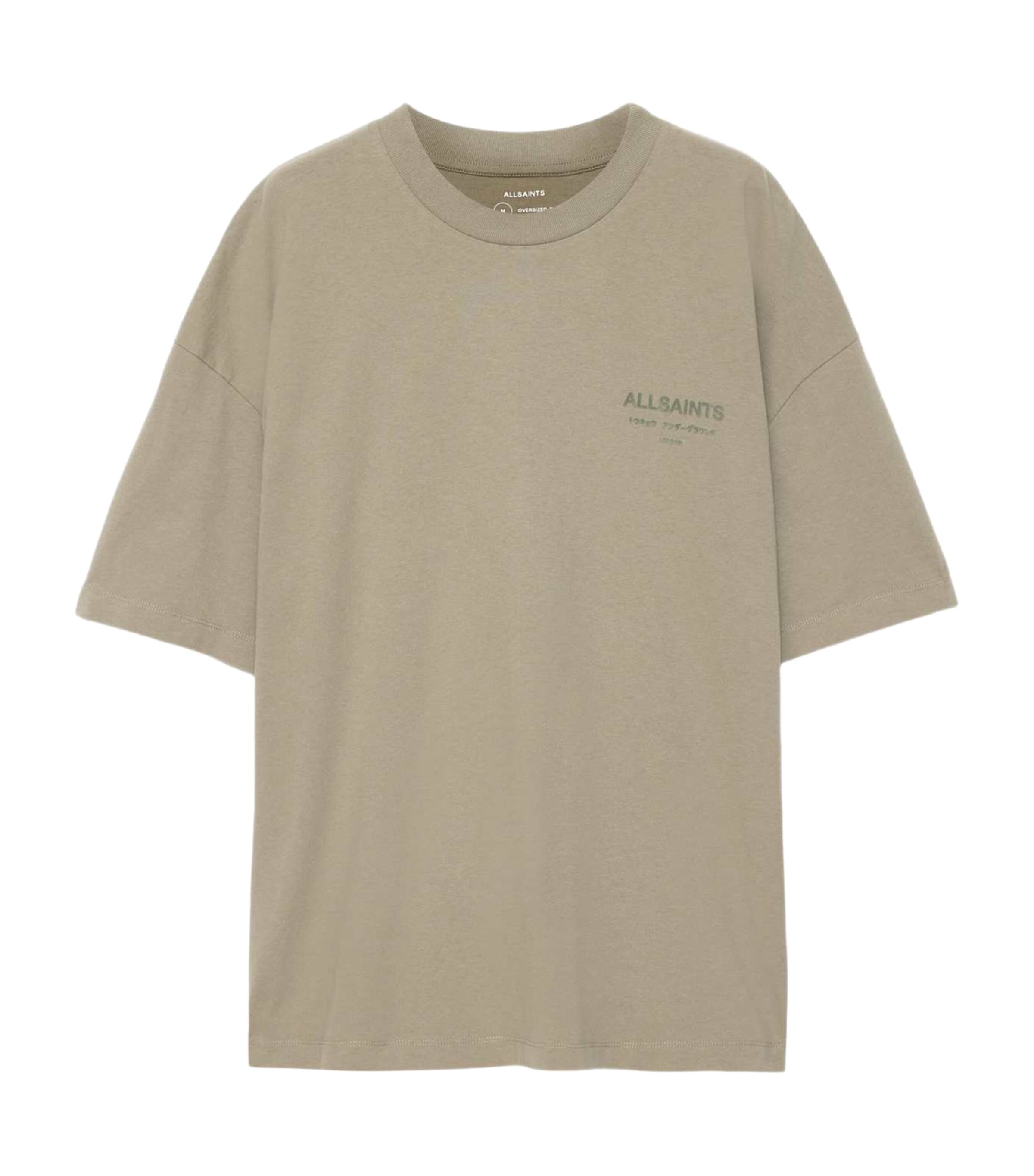 AllSaints Mens Organic Cotton Xander T-Shirt Fennel Green