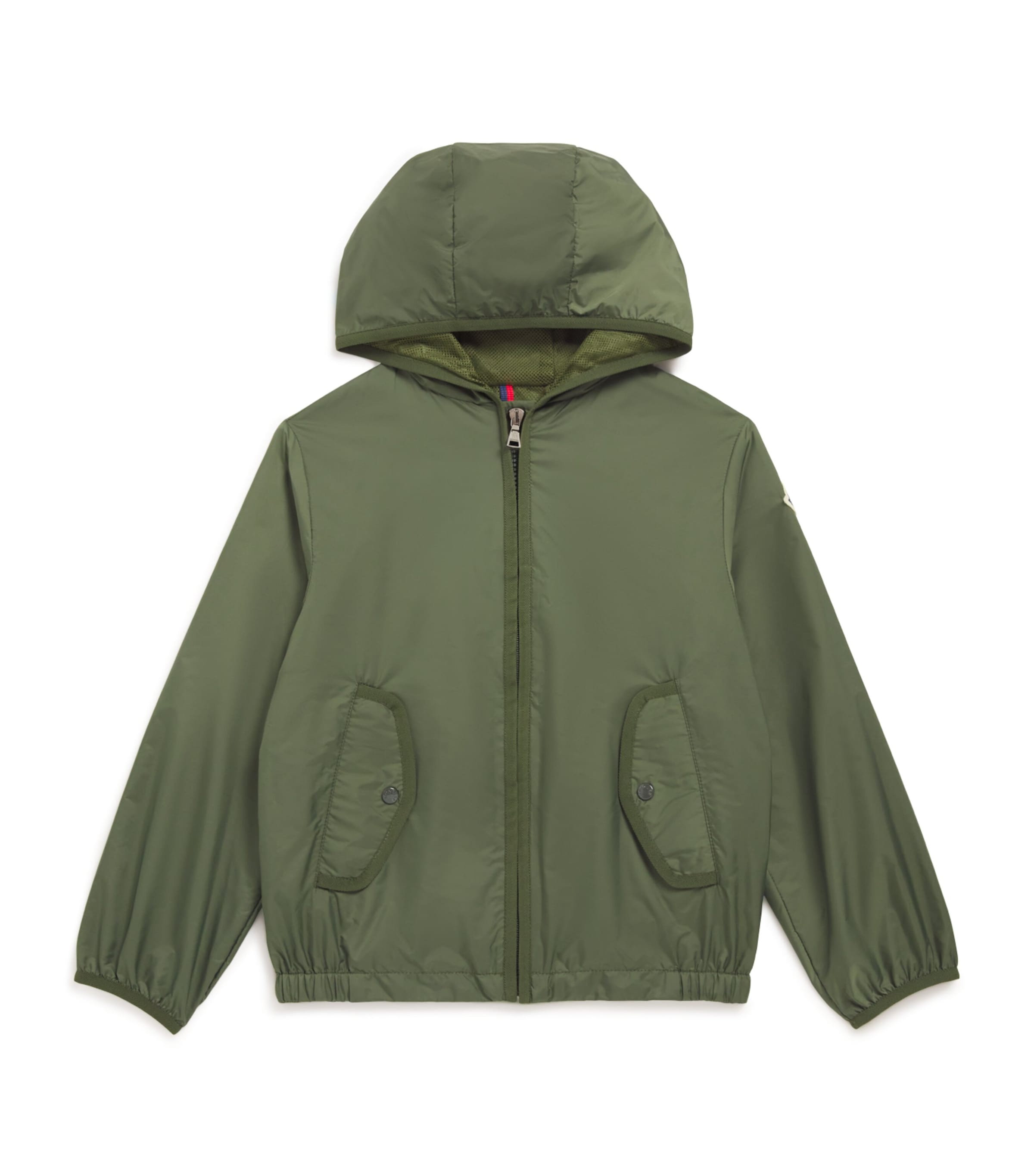 MONCLER フード付きジャケット オリーブグリーン・イエロー キッズ