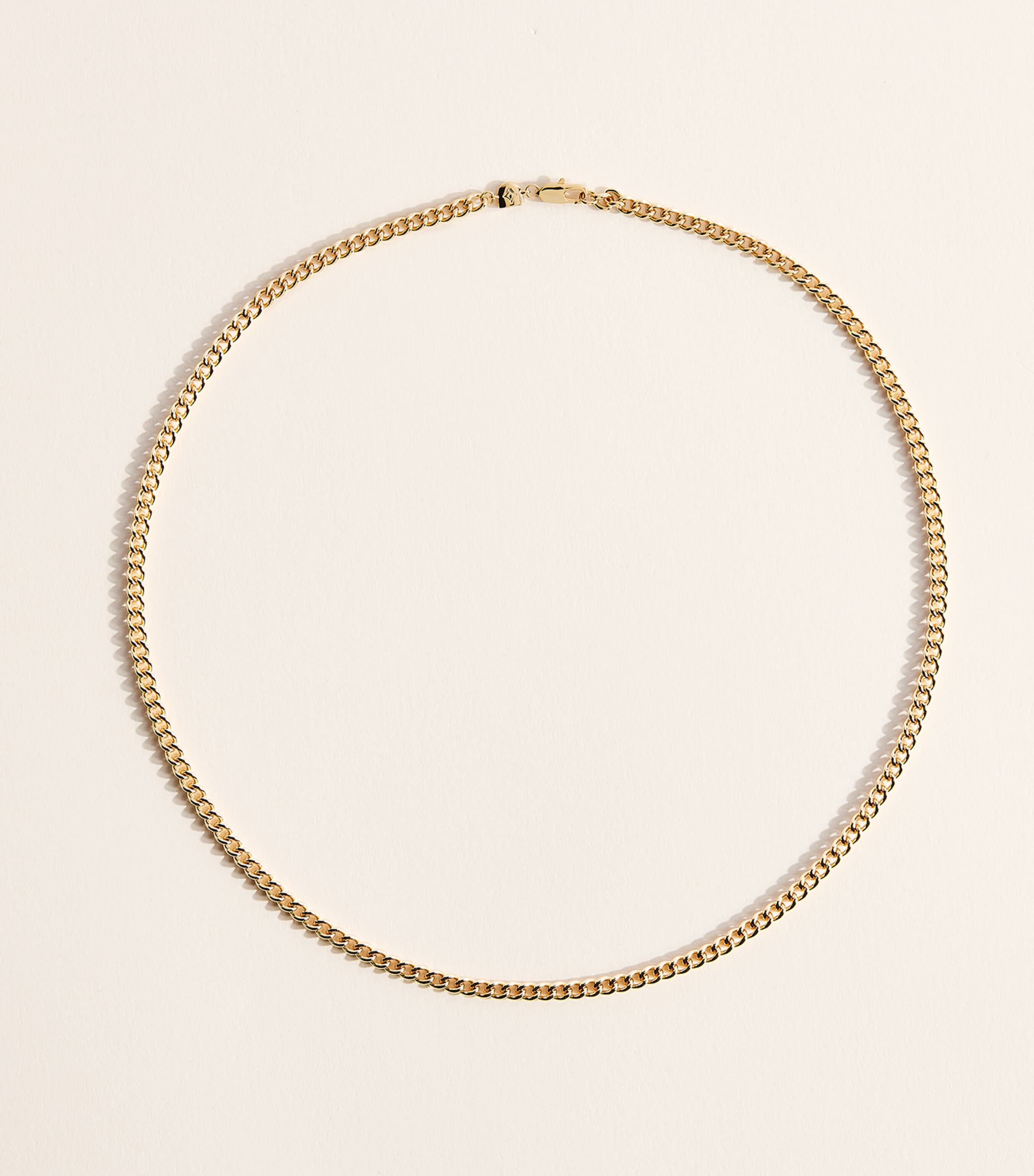 Astrid & Miyu Bold Essential Curb Chain Necklace Gold