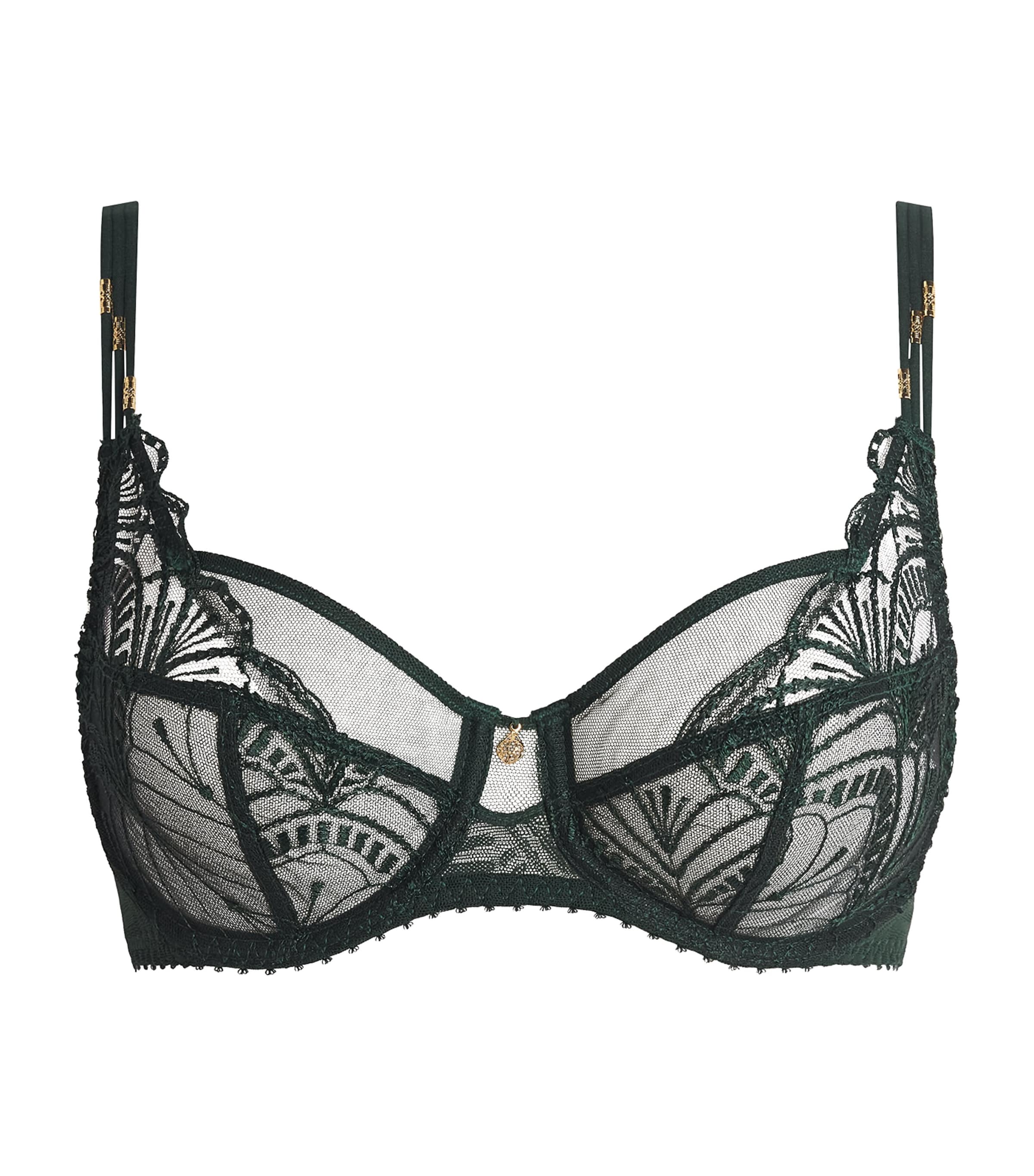 Aubade Womens Vibes Half-Cup Bra Mysterious Green