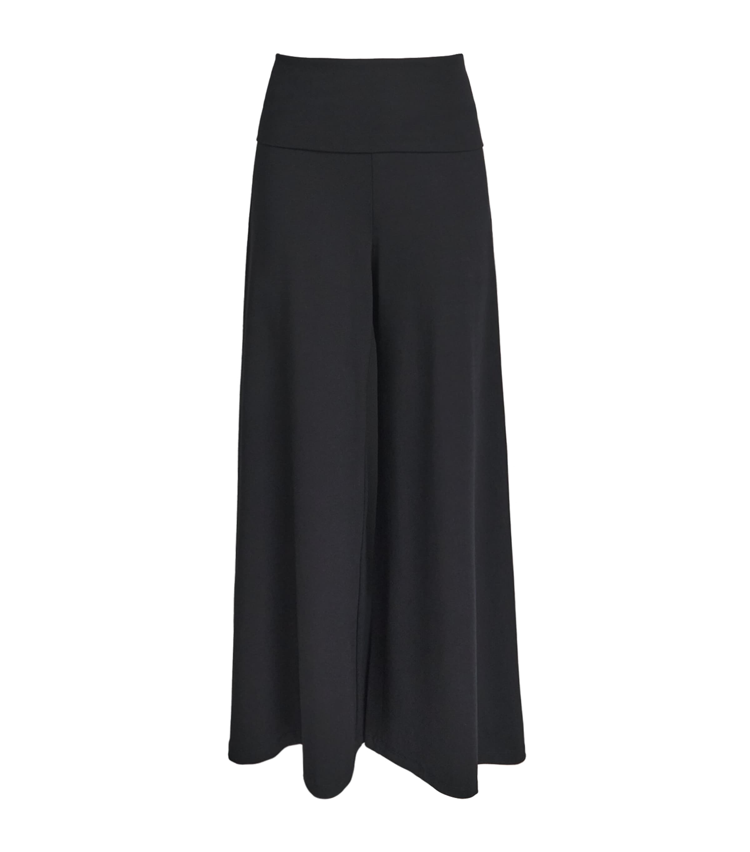 ME+EM Womens Cropped Very Wide Palazzo Trousers Black