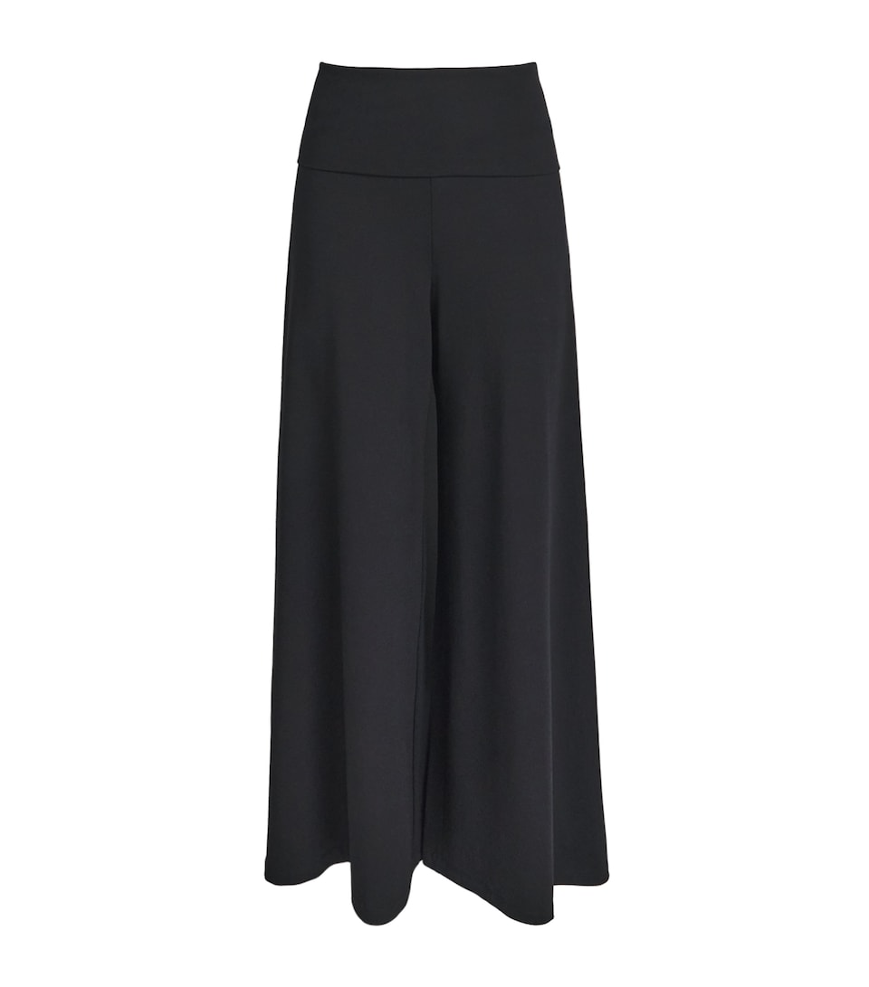 ME+EM Womens Cropped Very Wide Palazzo Trousers Black
