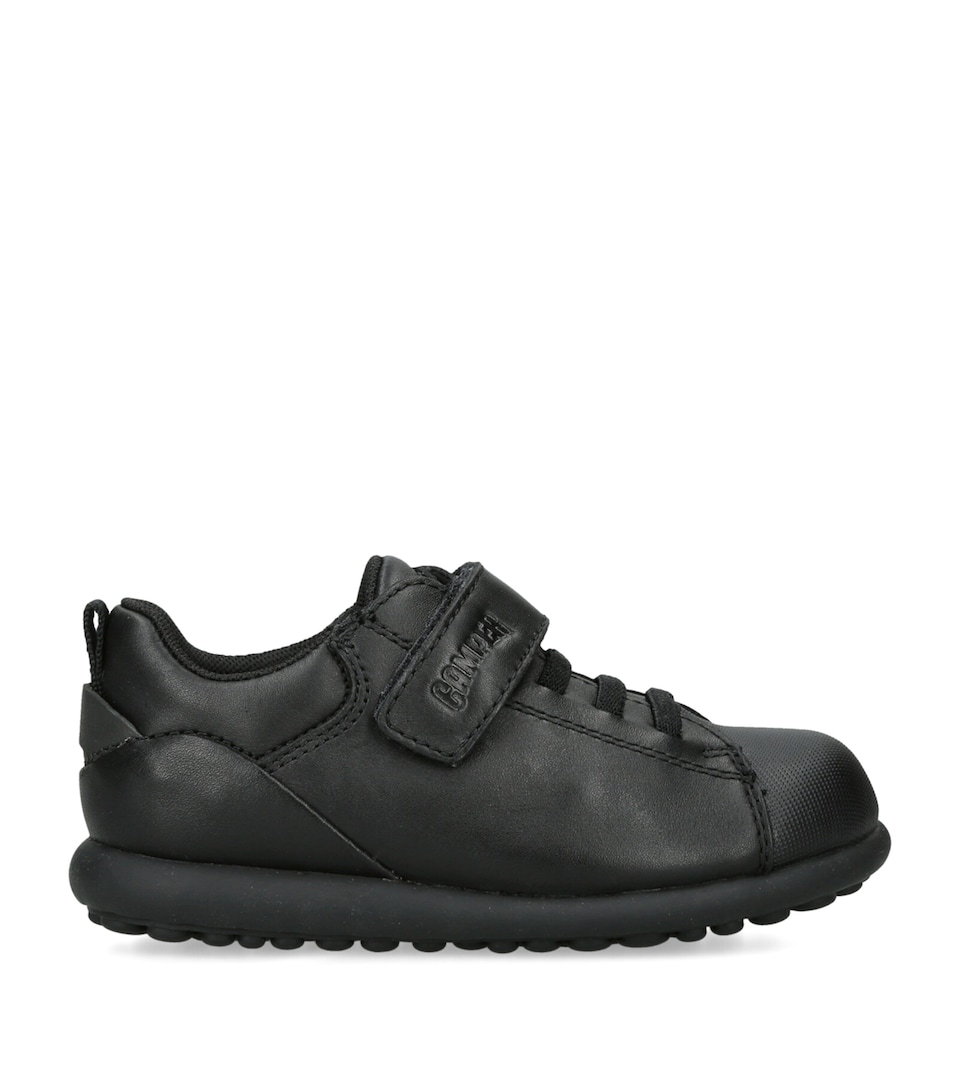 Camper Leather Pelotas School Shoes Black