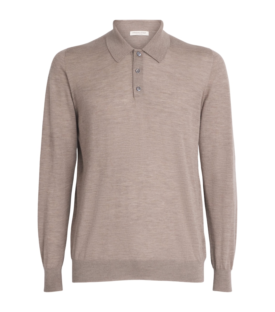 Superfine Cashmere Fin Polo Shirt
