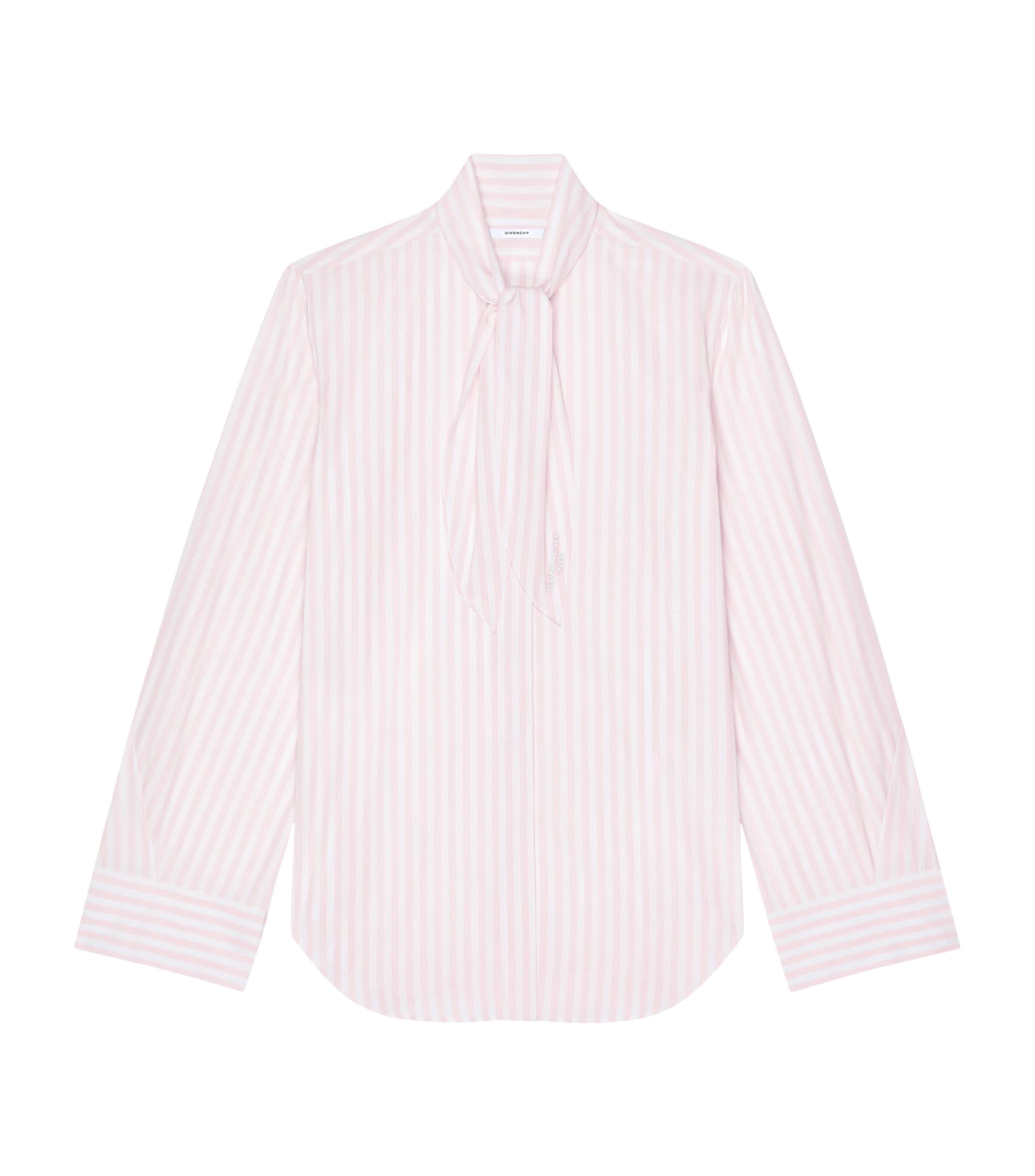 Givenchy Womens Cotton Tie-Neck Shirt