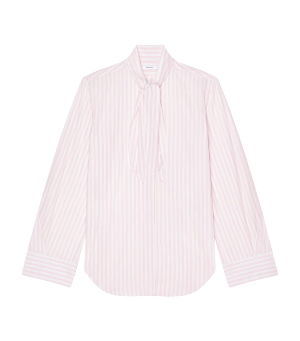 Givenchy Womens Cotton Tie-Neck Shirt