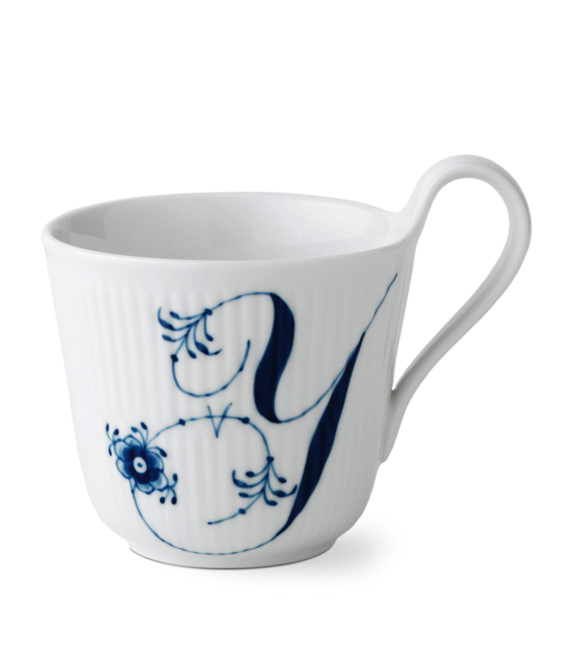 Porcelain Fluted Alphabet Mug