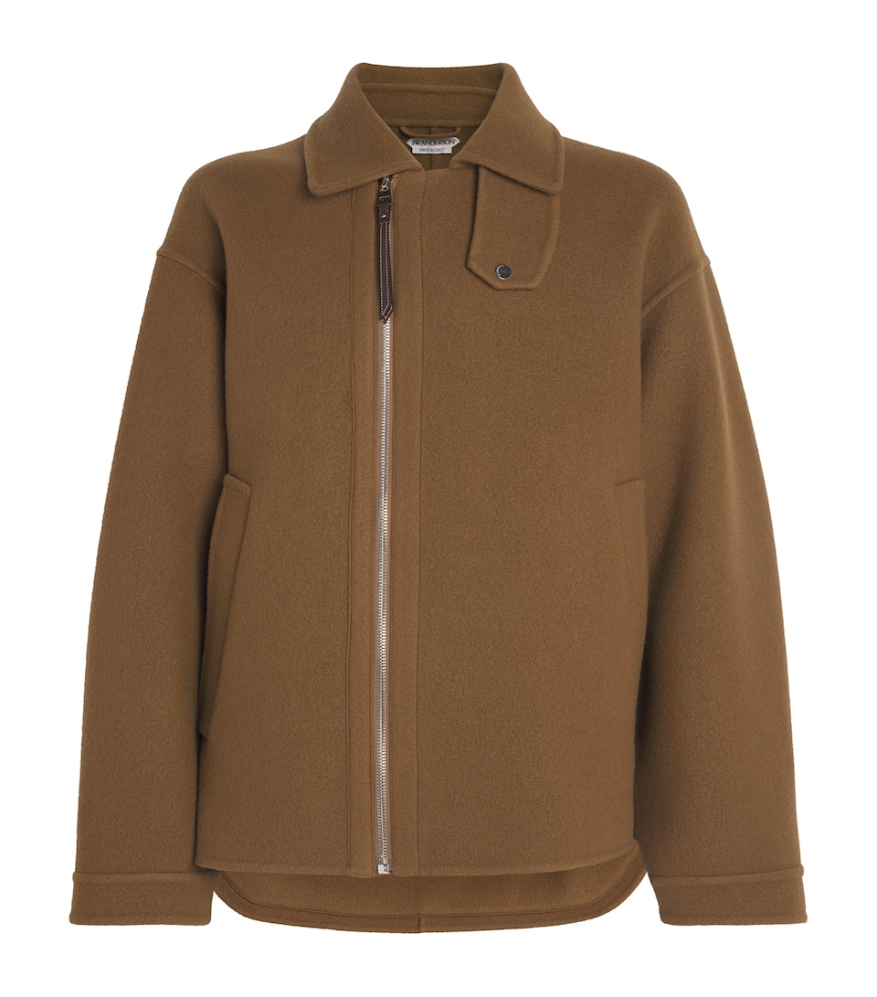 Double-Faced Wool-Cashmere Fireman Coat