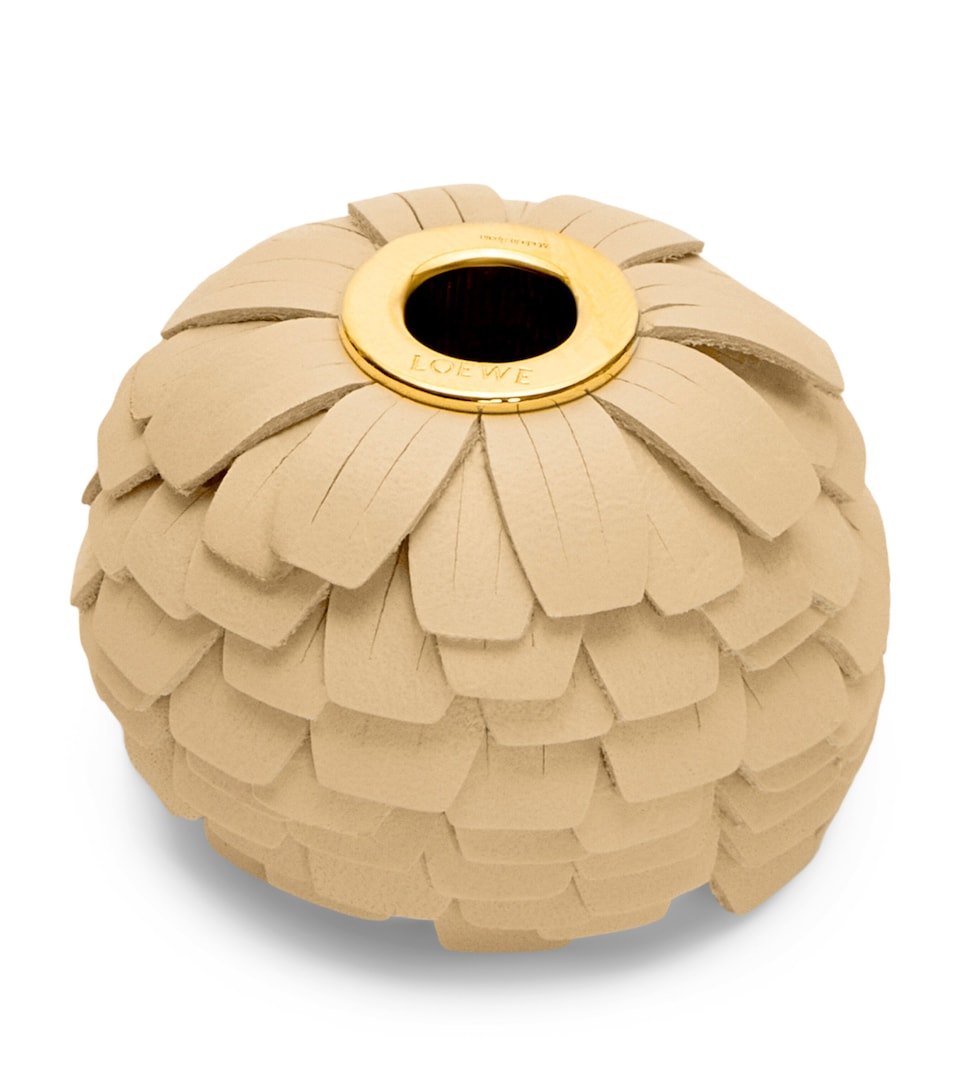 Leather Flower Personalisation Bag Charm