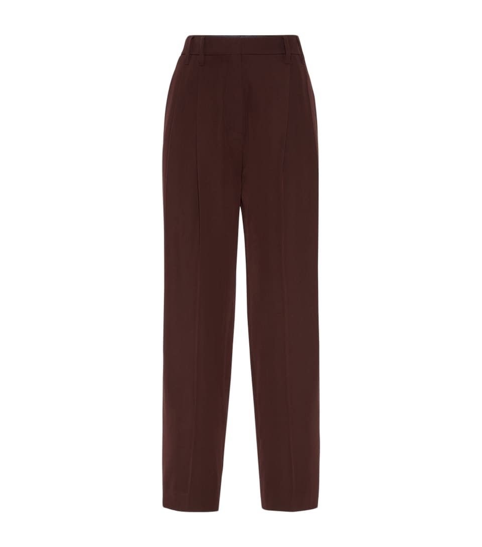 Virgin Wool-Cotton Slouchy Trousers