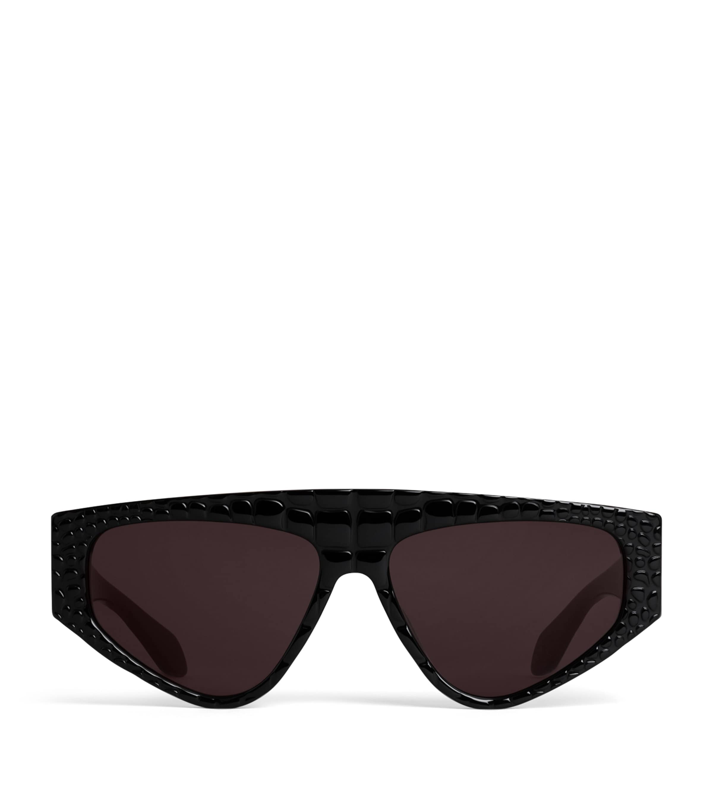 Alaïa Acetate Aviator Mask Sunglasses Noir