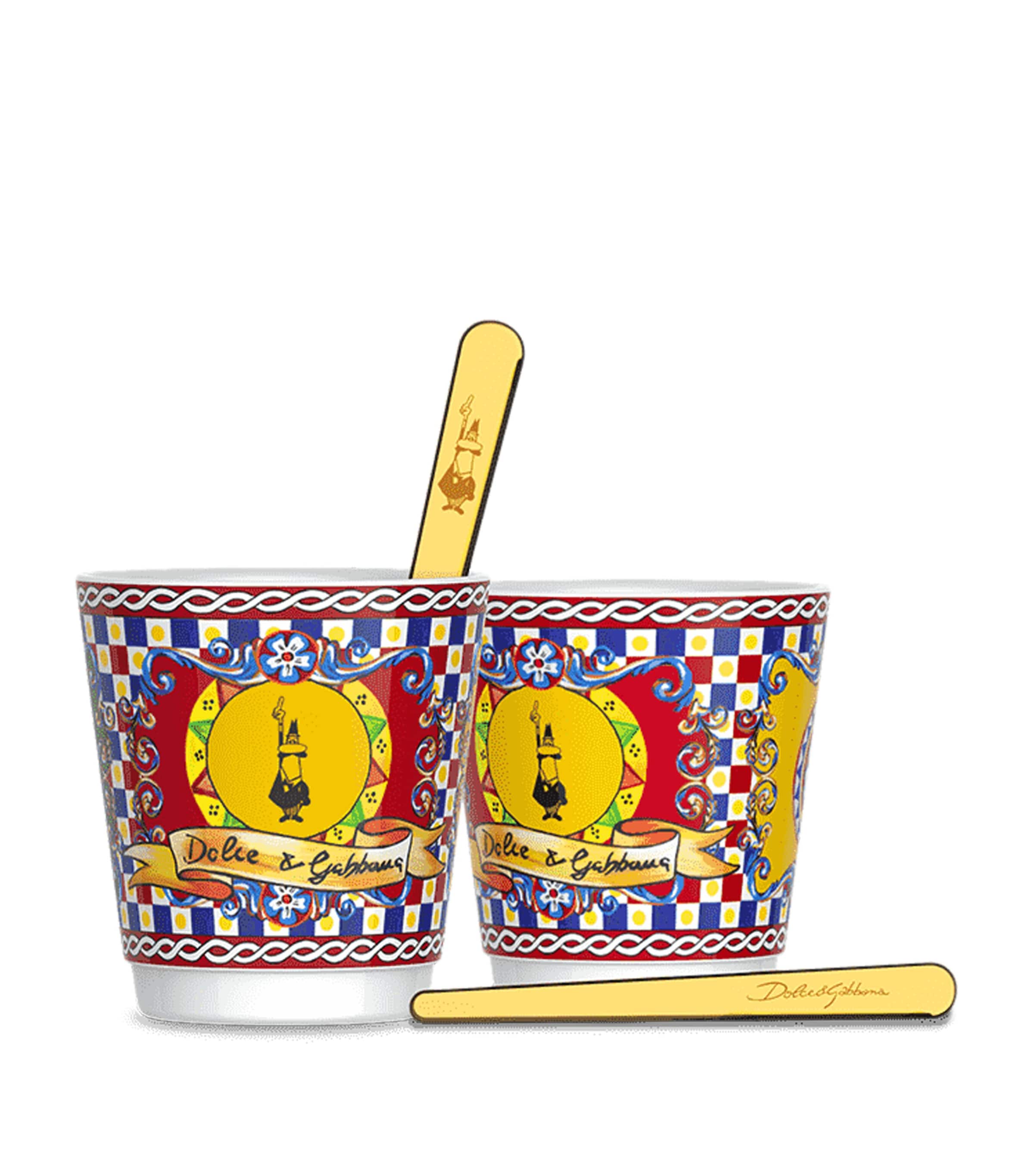 Bialetti x Dolce&Gabbana Espresso Cups and Saucers (Set of 2)
