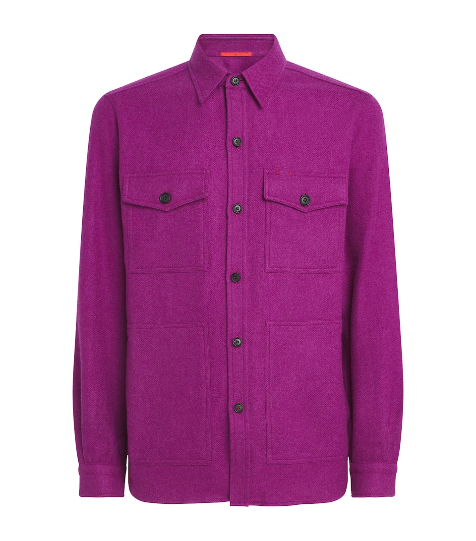 Isaia Mens Cashmere Overshirt